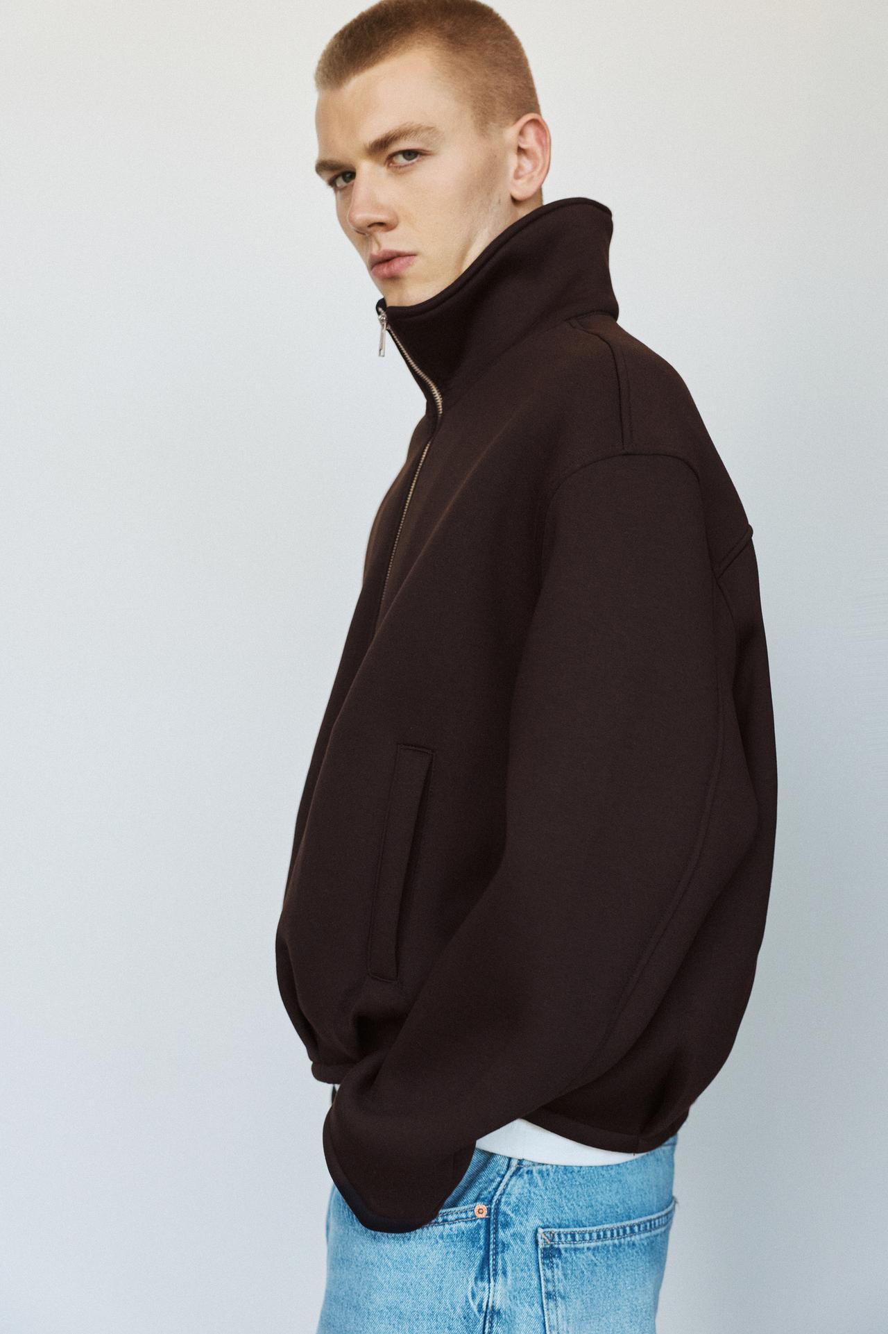 Neoprene balloon jacket — Brown