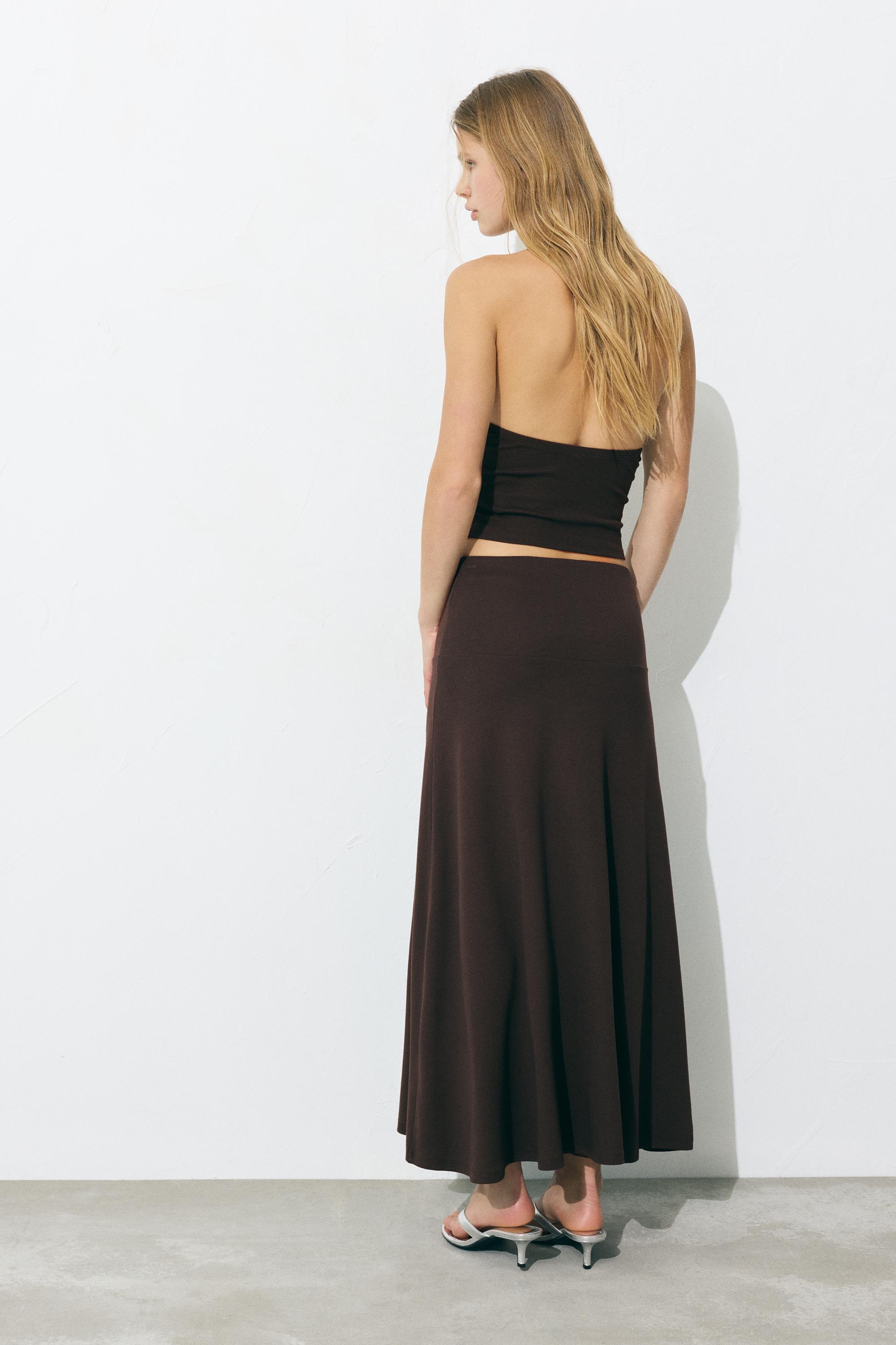 Evaze midi etek - Görsel 21