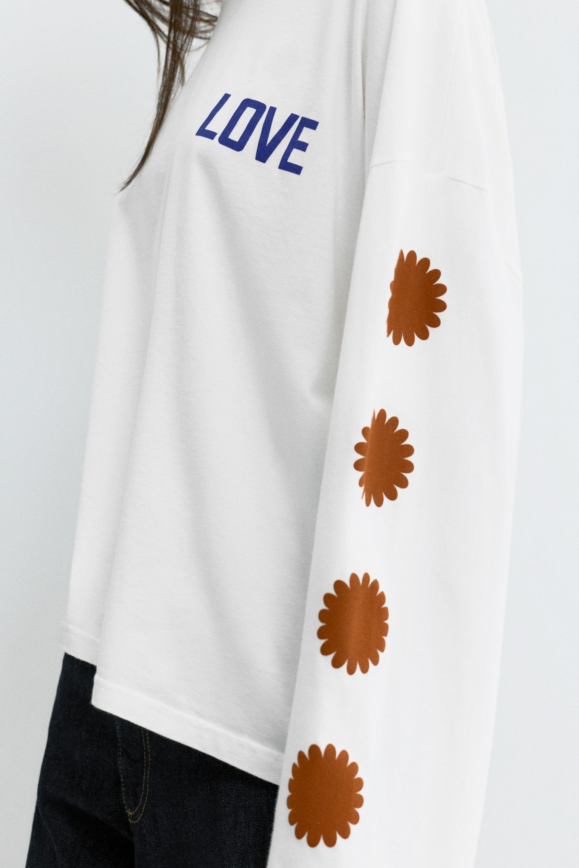 Love grafik baskılı t-shirt - Görsel 3