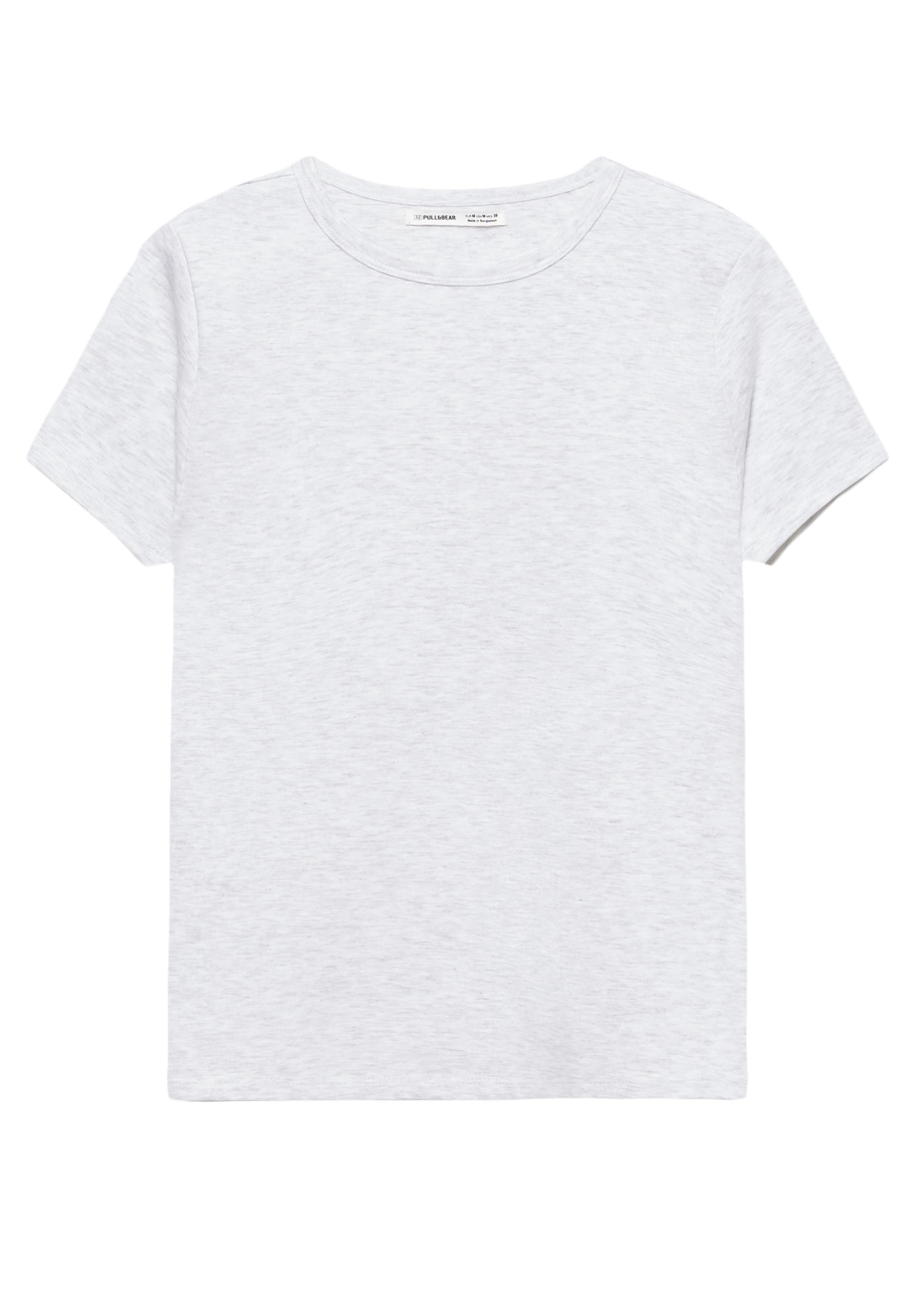Fitted short sleeve T-shirt — Grey marl