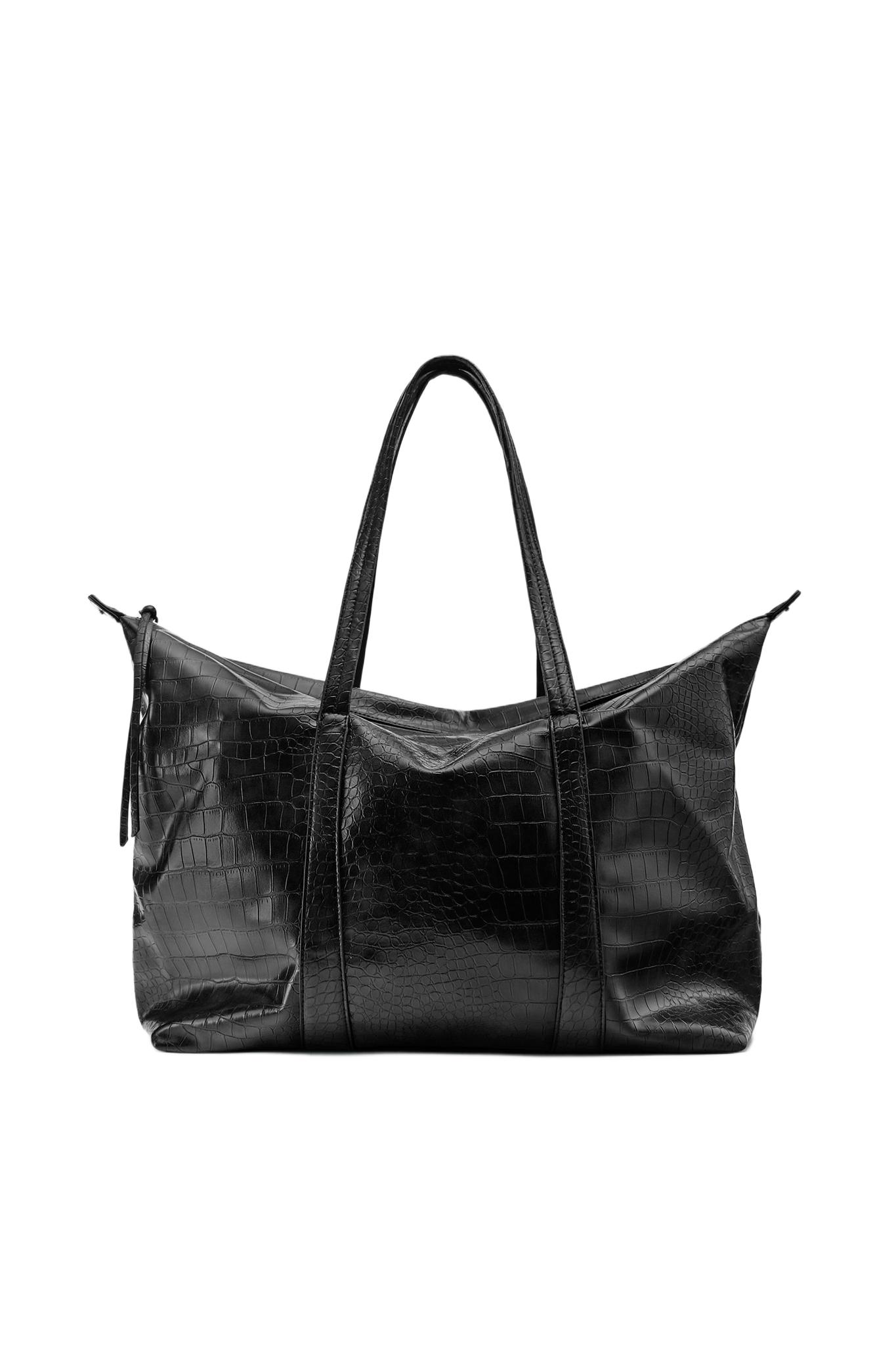 Pull&Bear Dokulu shopper çanta görsel 7