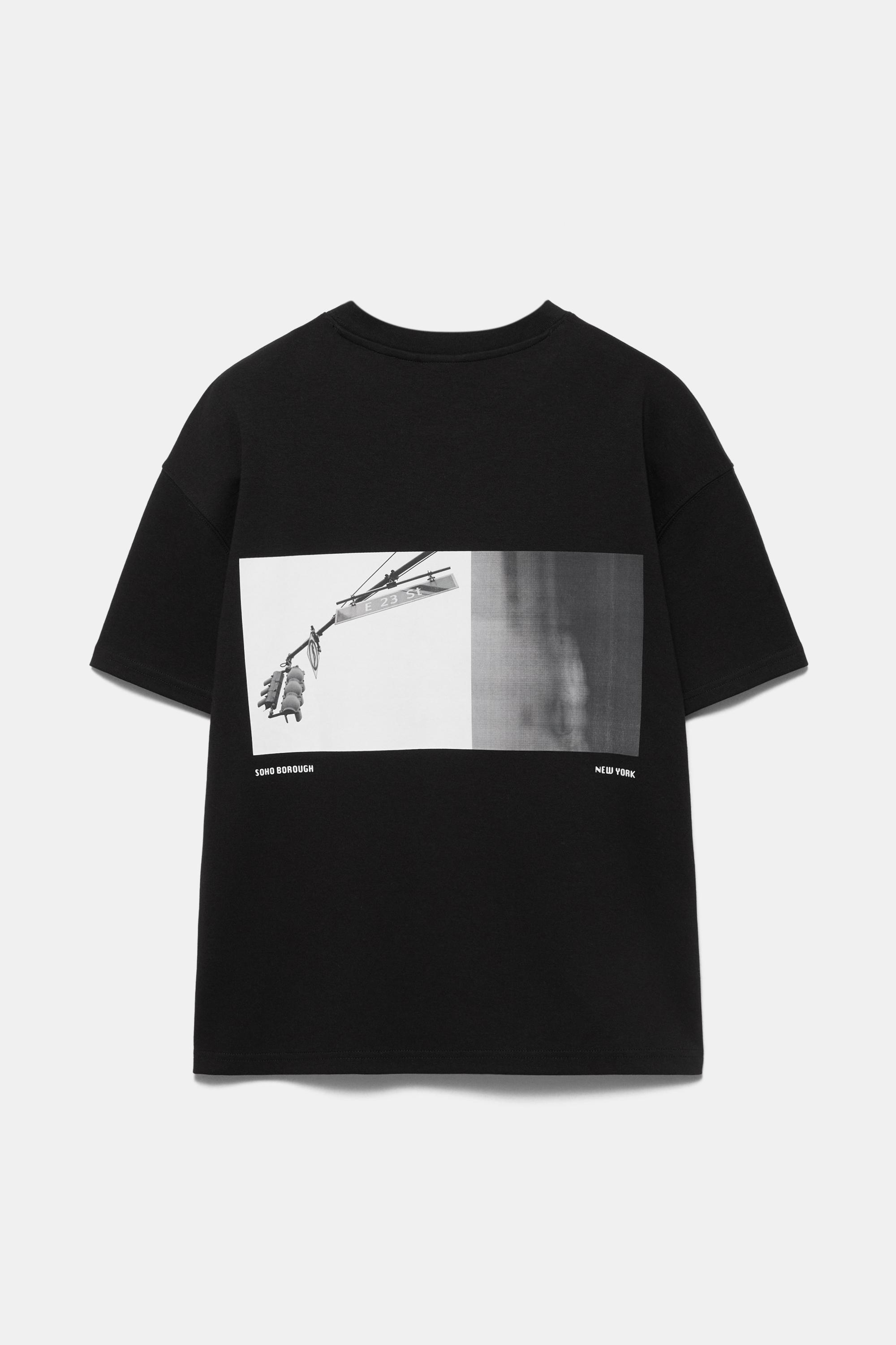 Kısa kollu grafik baskılı sweatshirt - Görsel 4