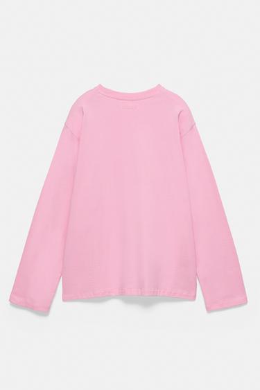 Oversize long sleeve T-shirt — Pink 6