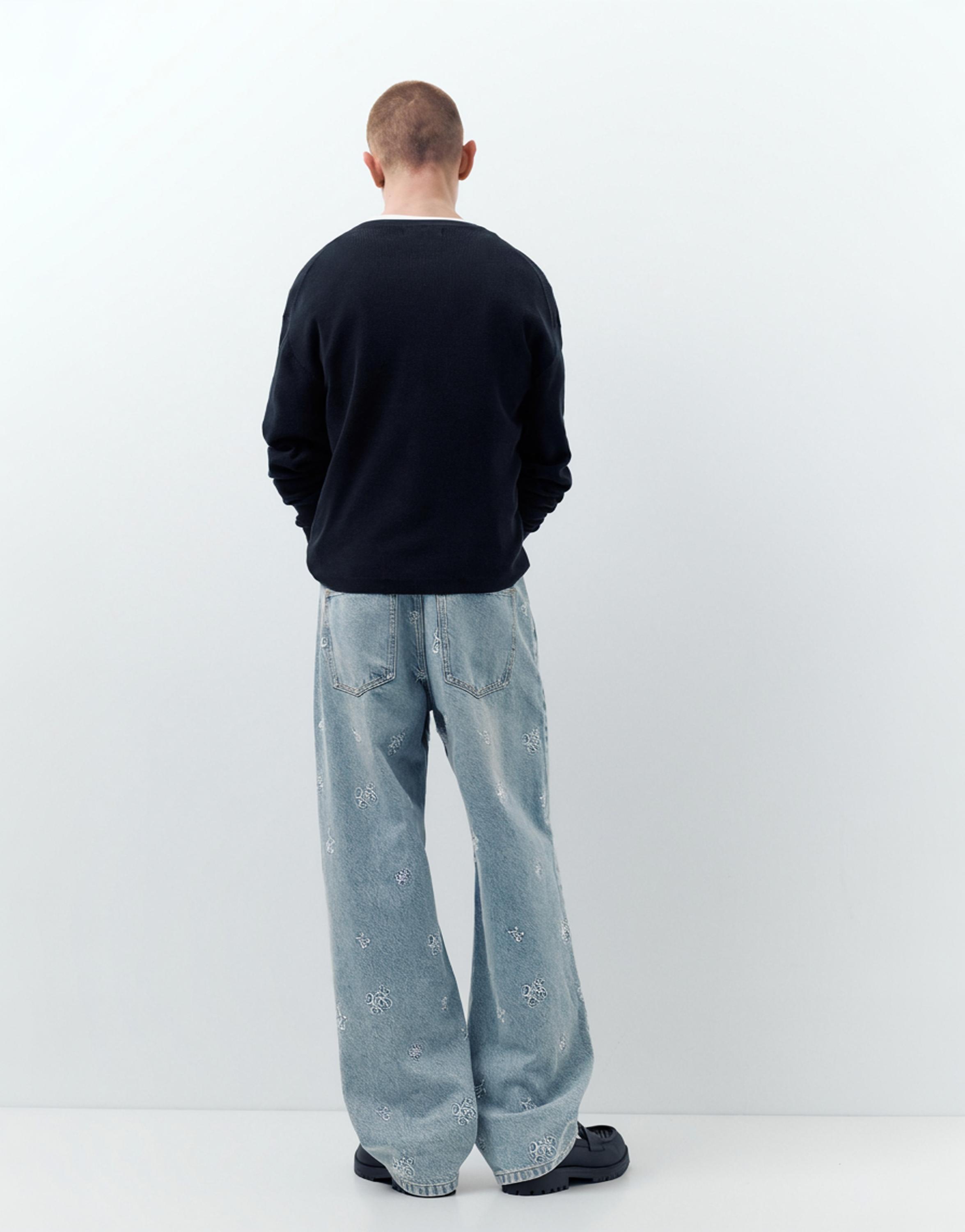 STWD Nakışlı Baggy Jean - Görsel 17