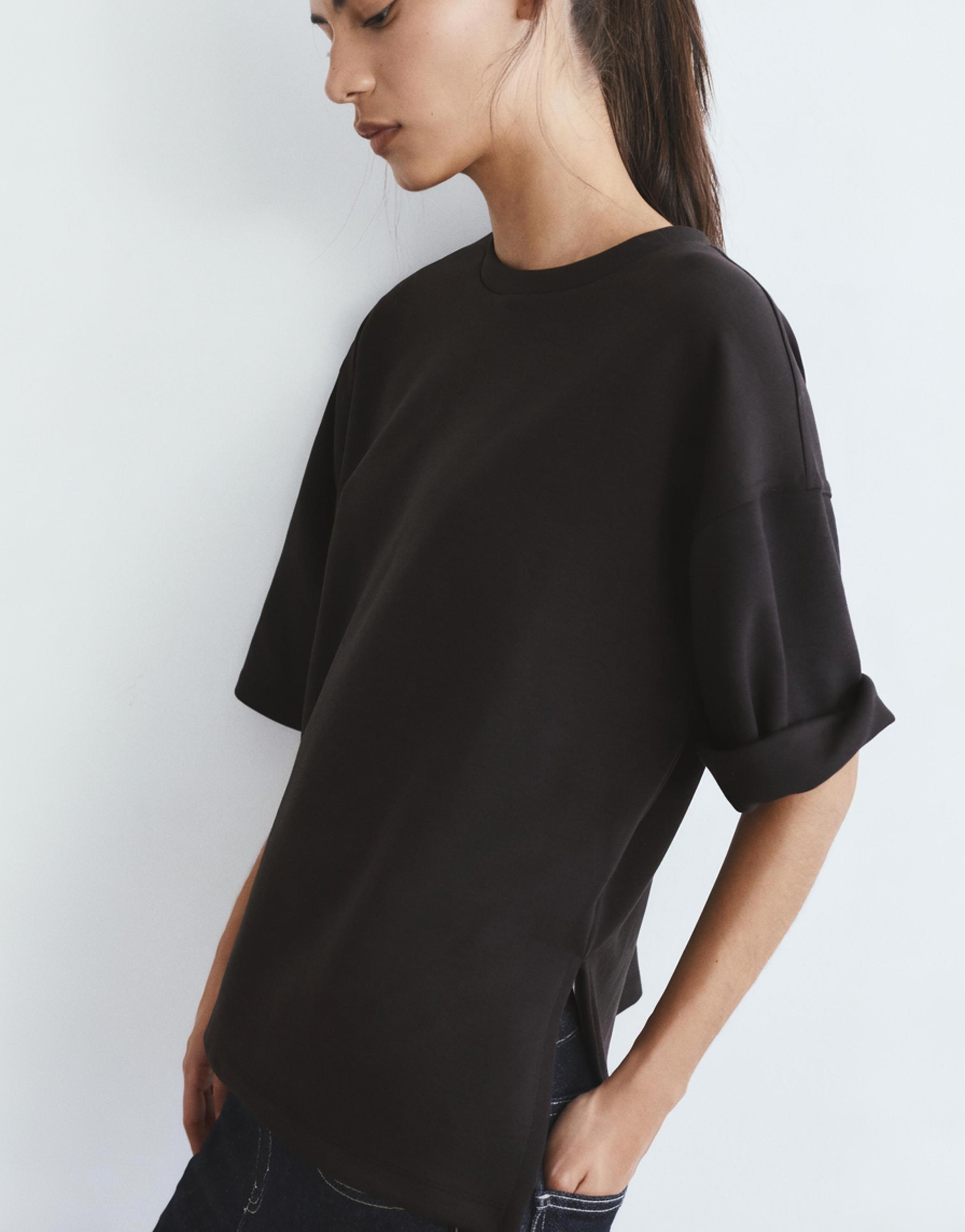 Soft-touch short sleeve T-shirt — Anthracite grey