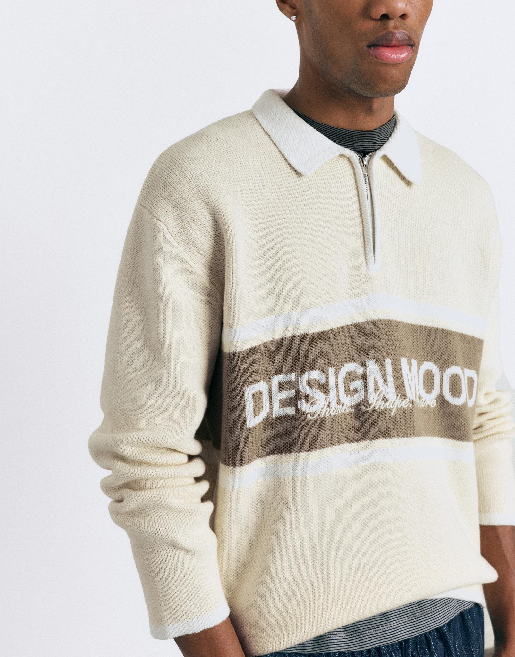 Fermuar detaylı örme polo - Görsel 14