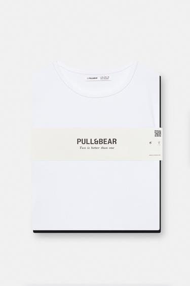 Pack of fitted T-shirts — White/Black 5