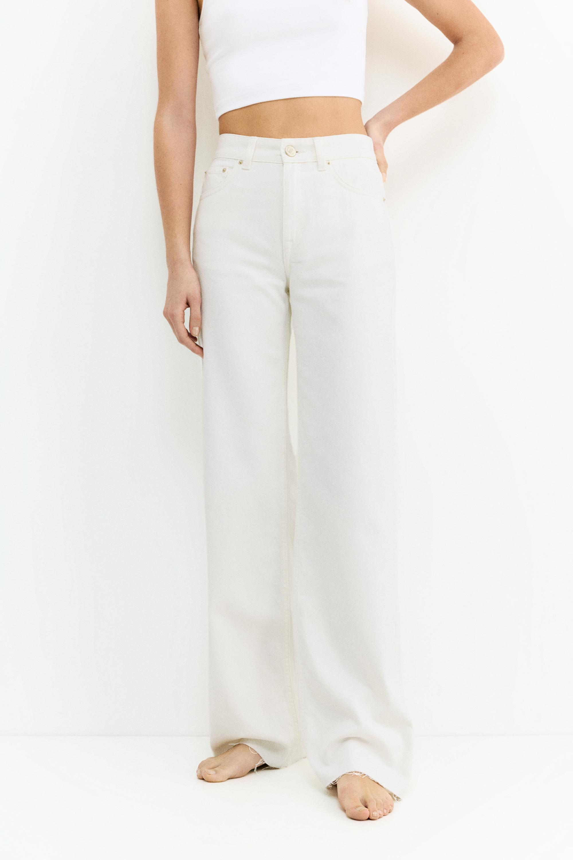 Yüksek bel geniş paça jean - Görsel 131