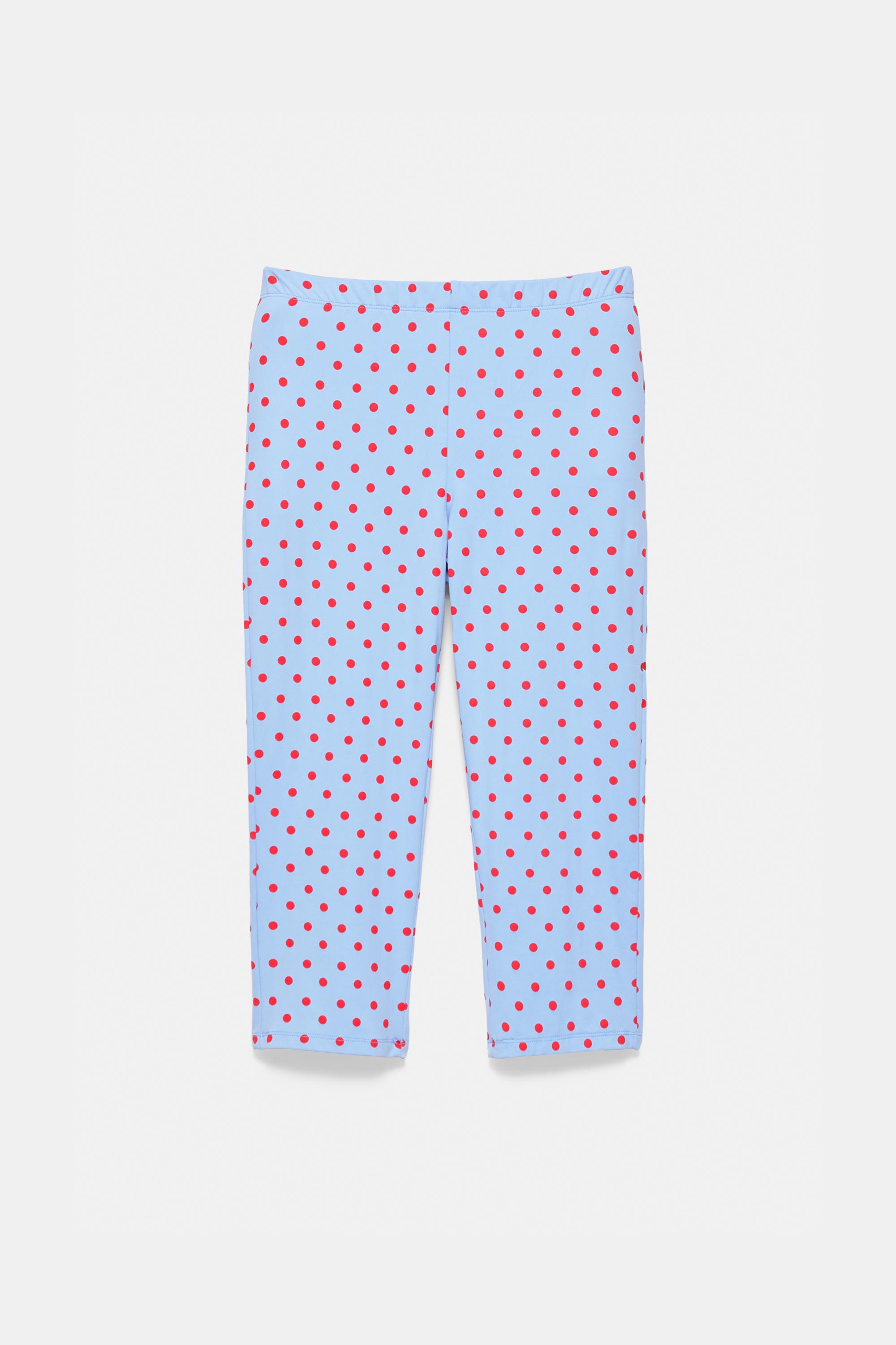 Polka dot capris — Pastel blue