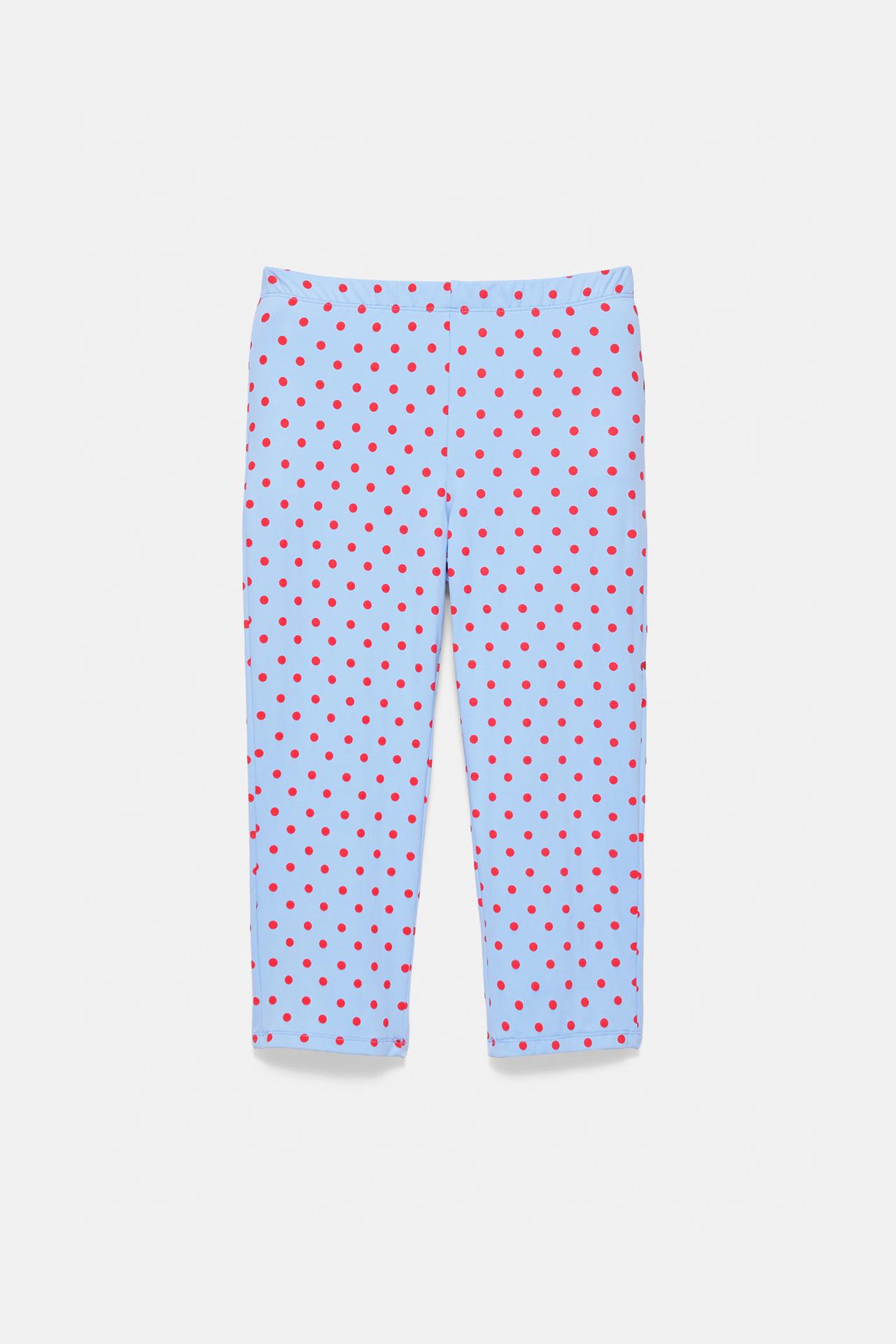 Polka dot capris — Pastel blue