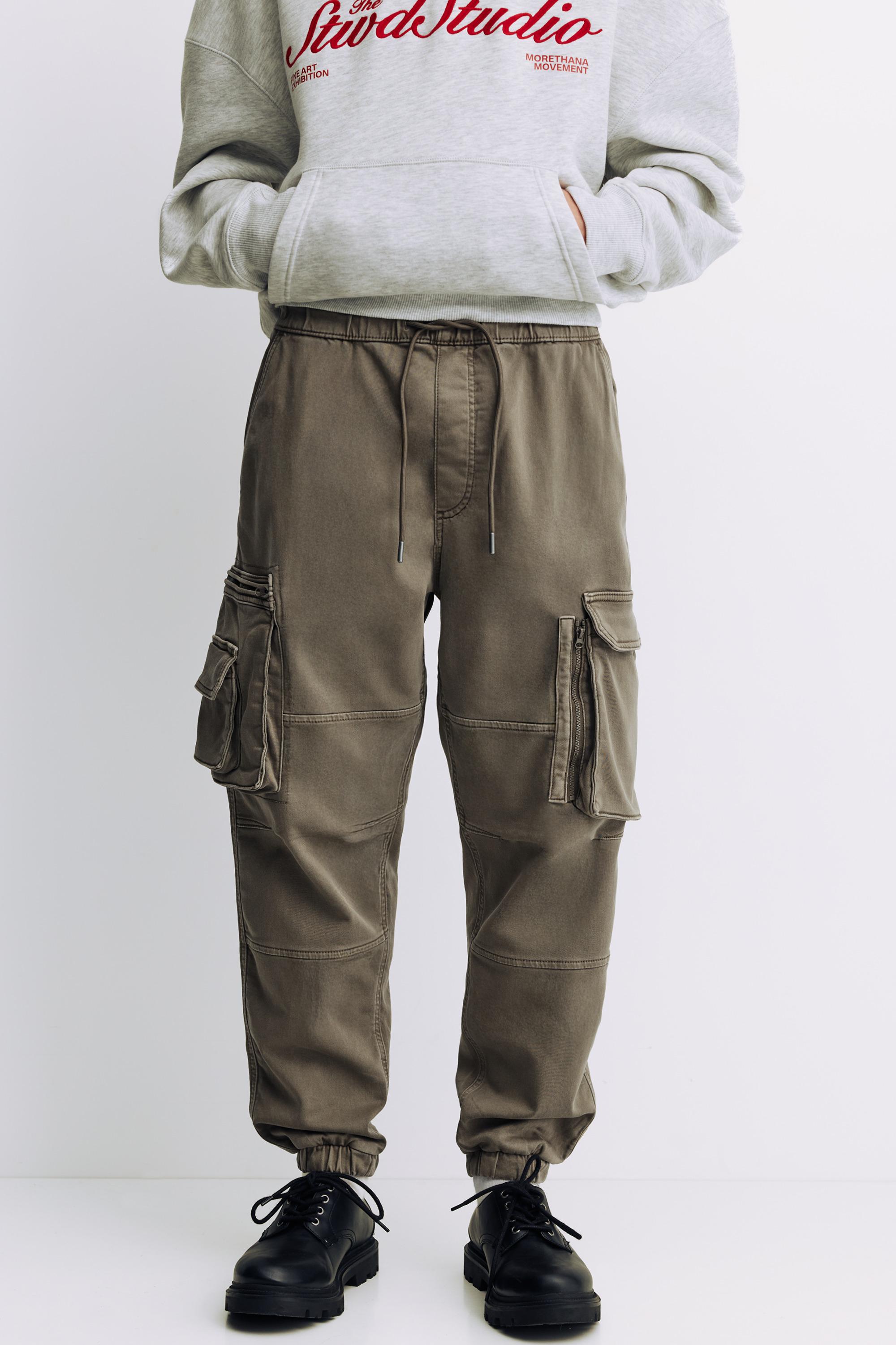 Multi-pocket comfort jogger trousers — Khaki