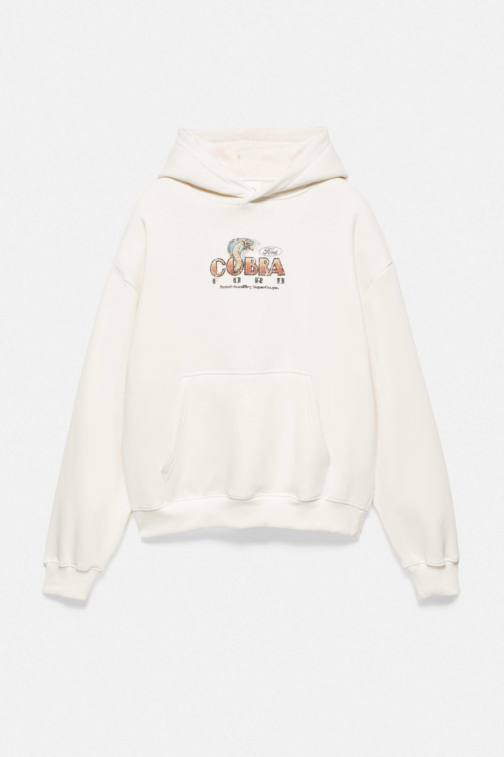 Pull&Bear Ford Cobra kapüşonlu sweatshirt görsel 5