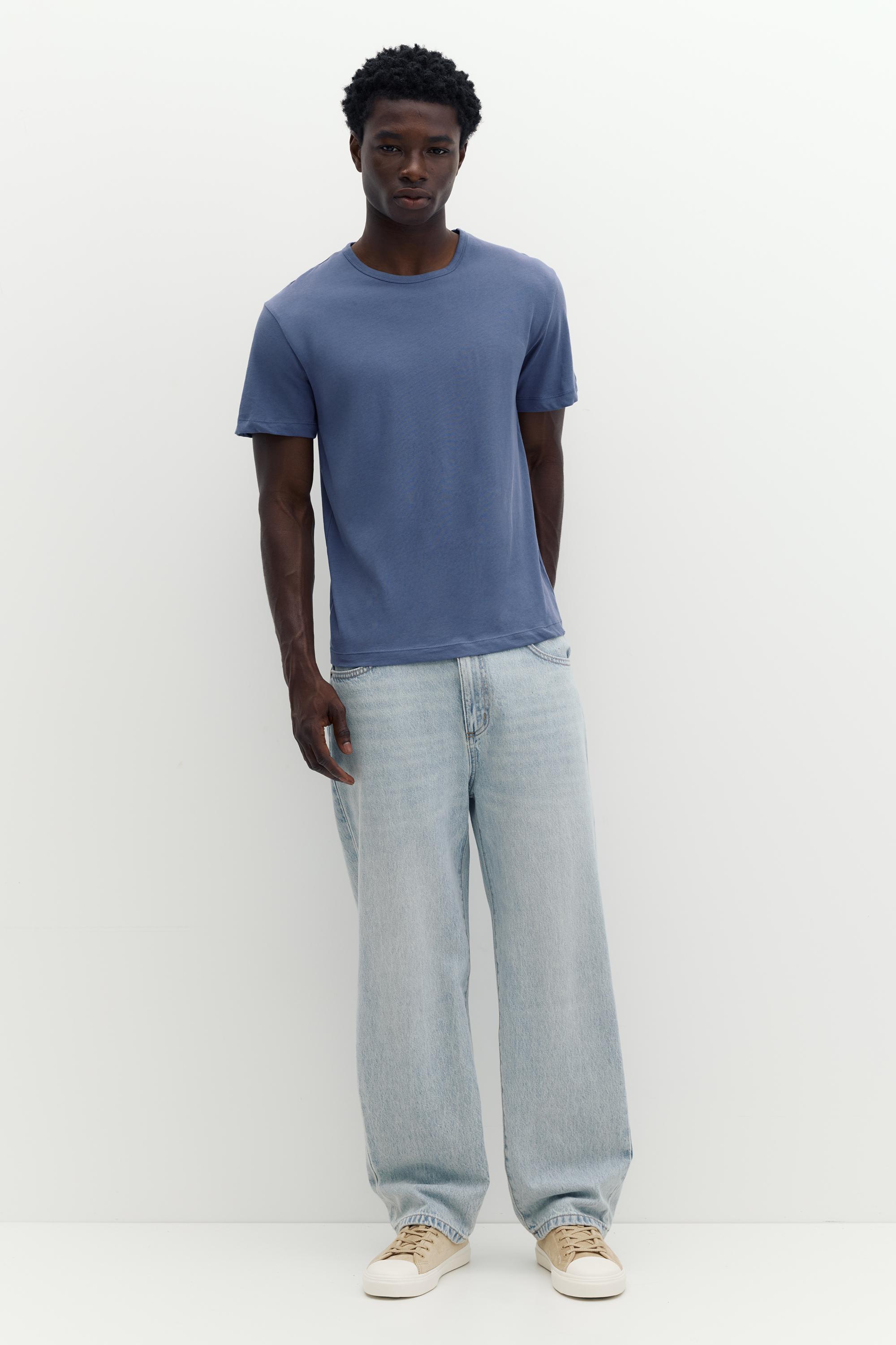 Slim fit basic T-shirt — Blue