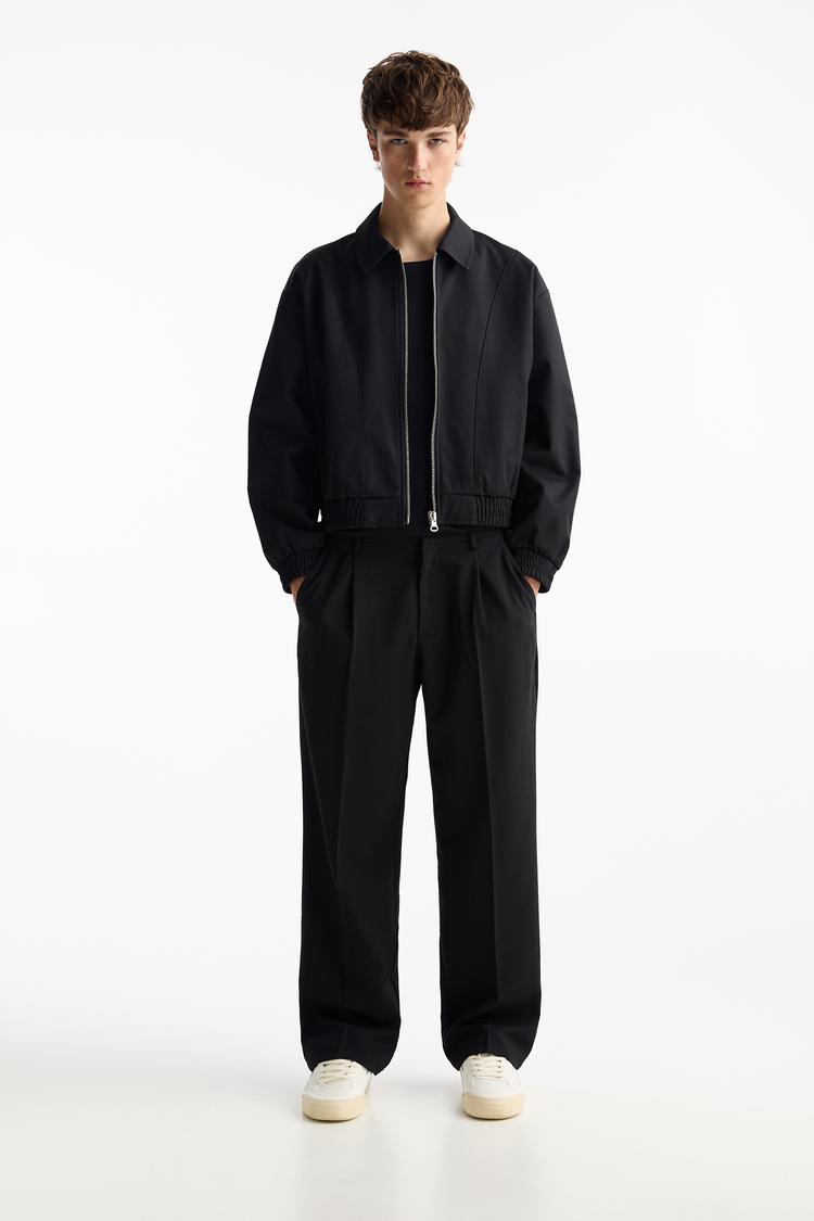 Tailored fit geniş paça pantolon