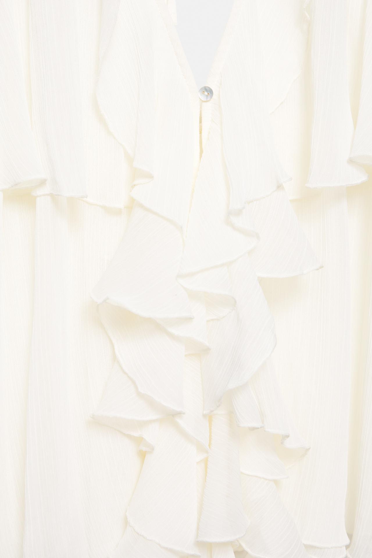 Halter top with ruffles — Sand