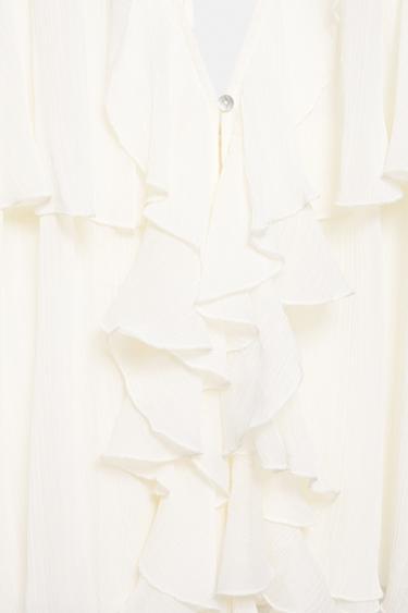 Halter top with ruffles — Sand 7