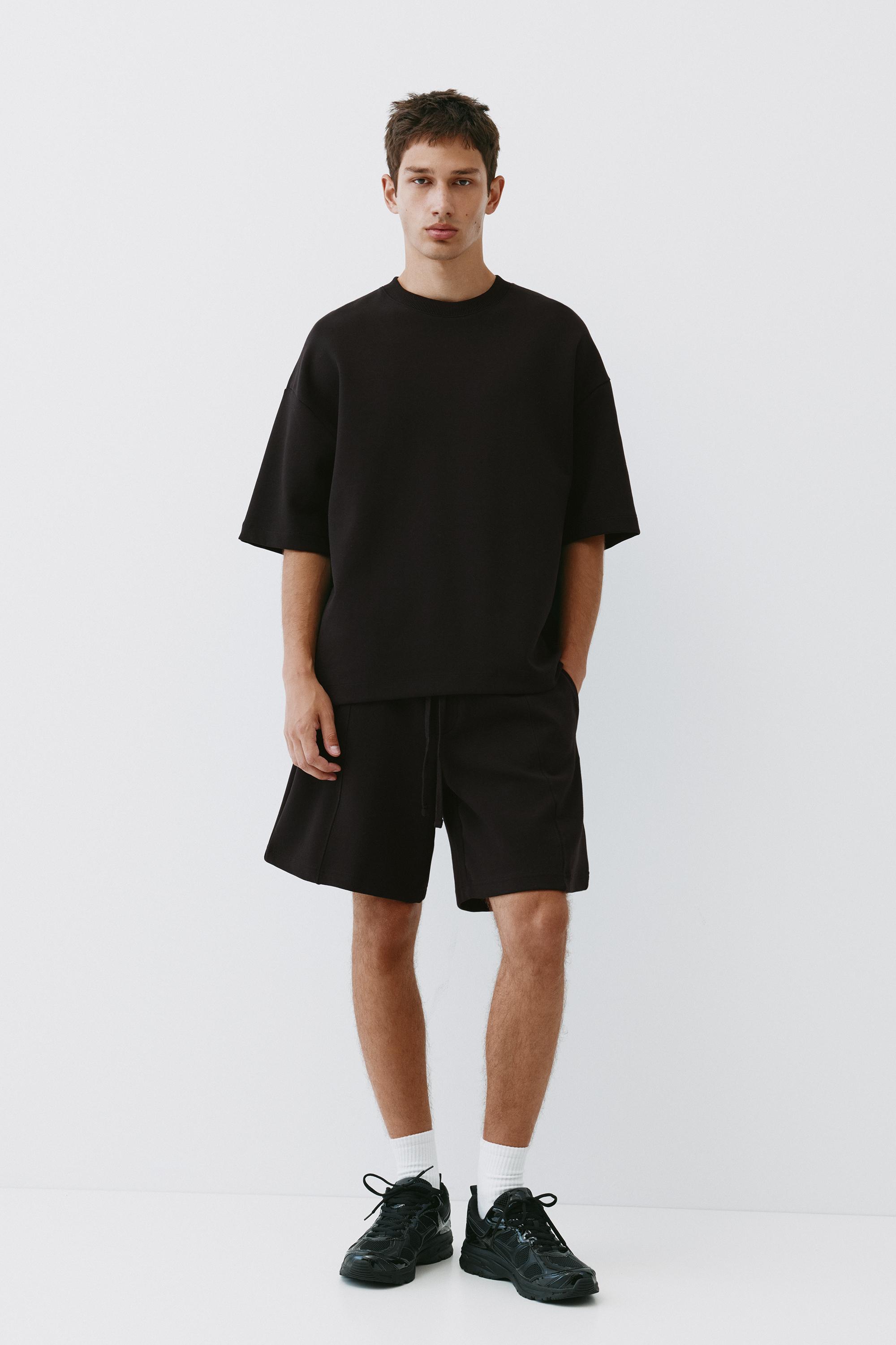 Interlock short sleeve sweatshirt — Black