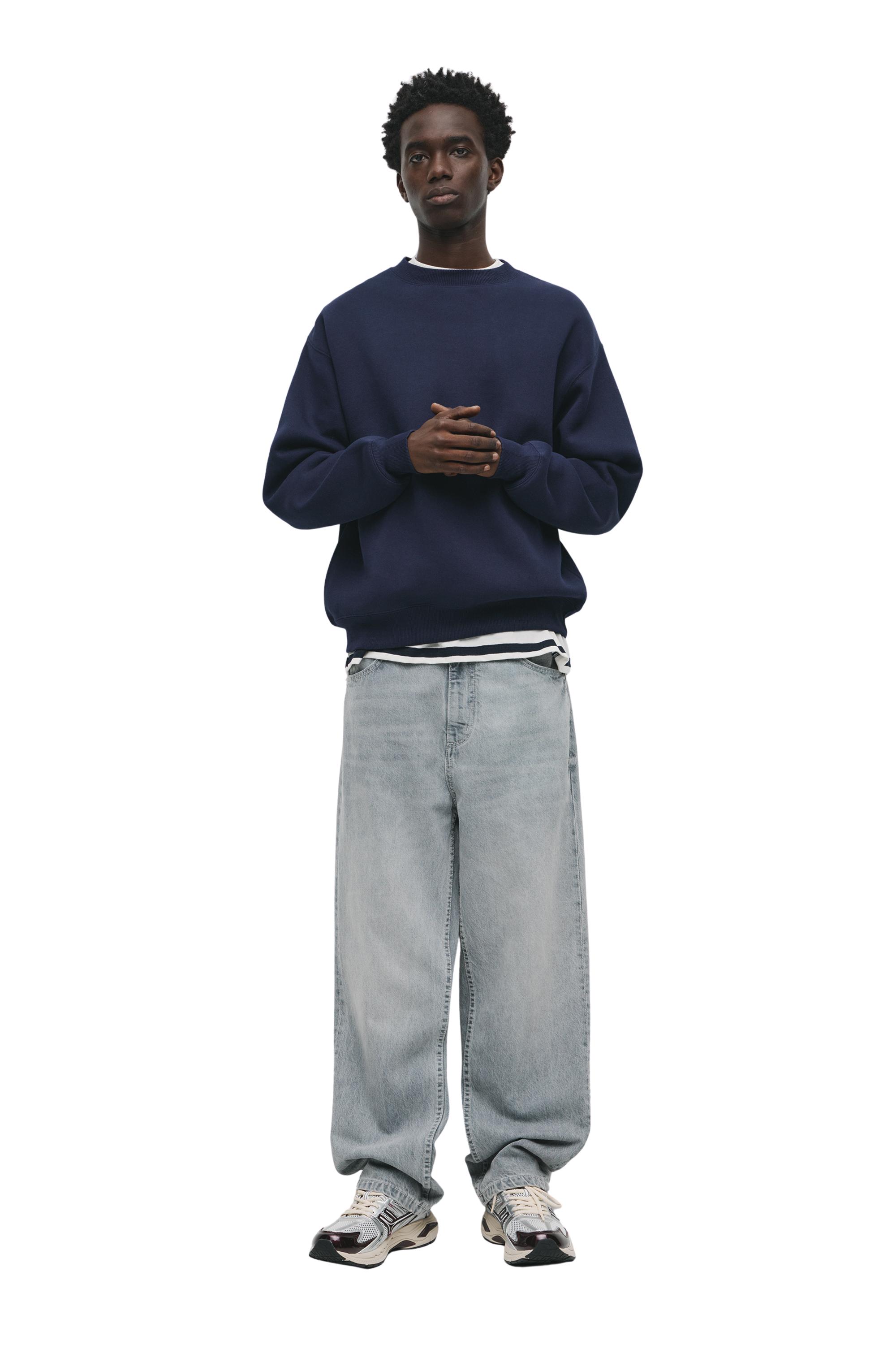 Basic bisiklet yaka sweatshirt - Görsel 62