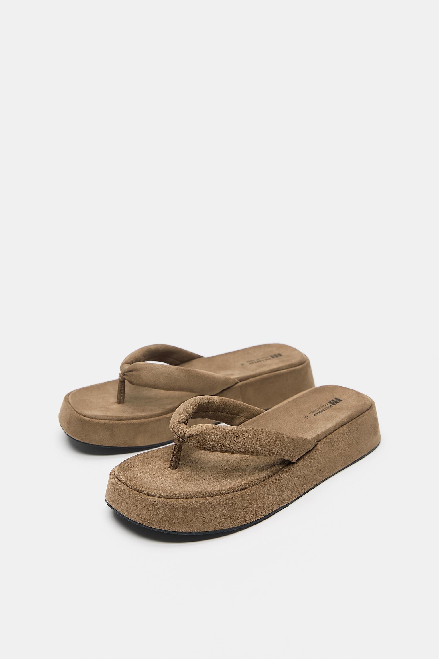 Hacimli düz sandalet - Görsel 6