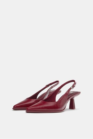 Patent slingback heels — Maroon 3