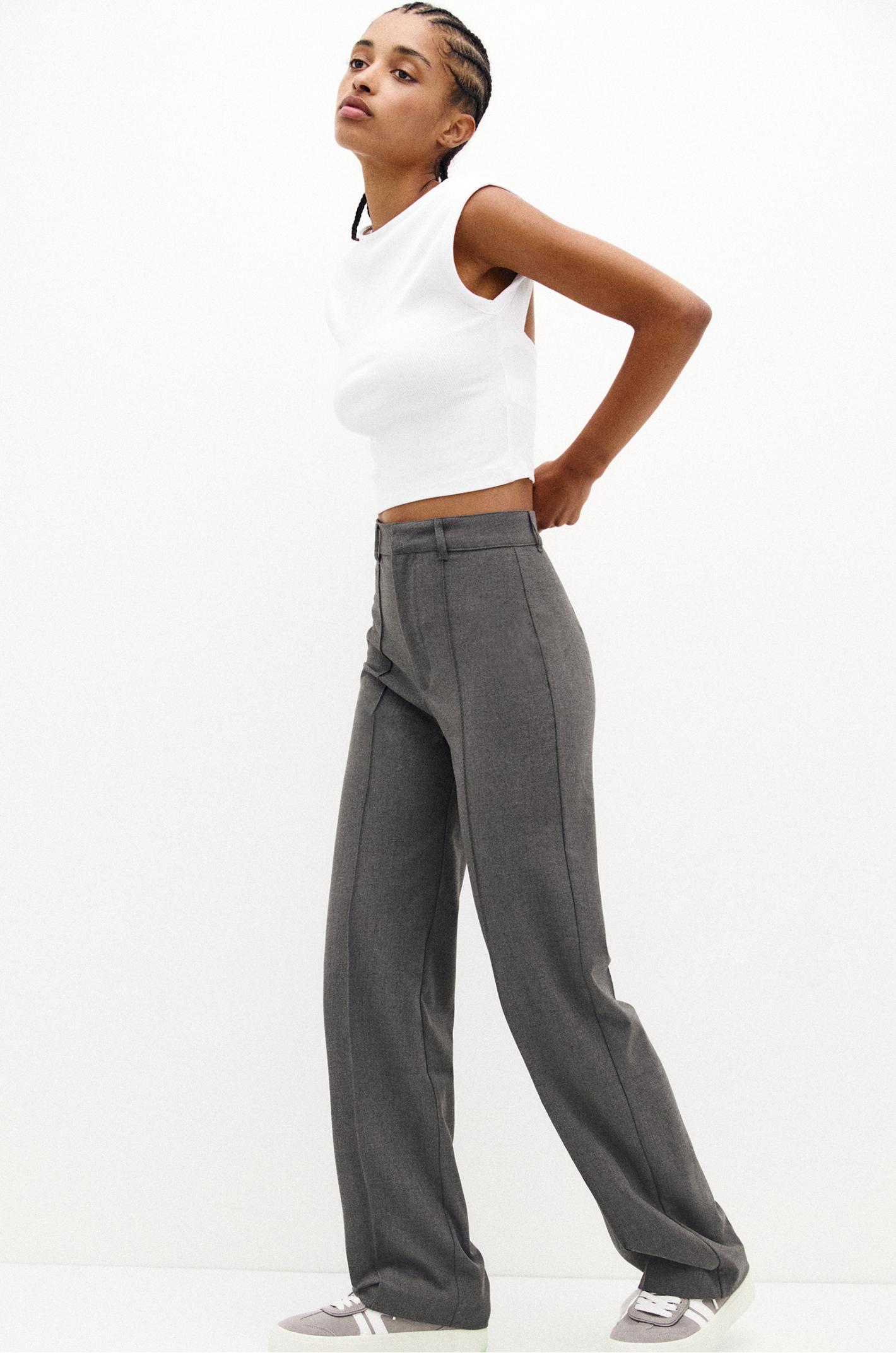 Smart trousers with seam detail — Grey