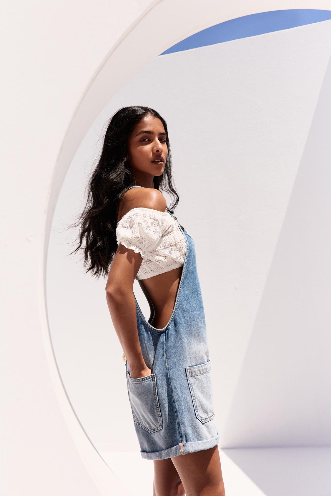 Vaquero Corto Falda Peto Vaquero Mujer Mono Vaquero Pull Peto