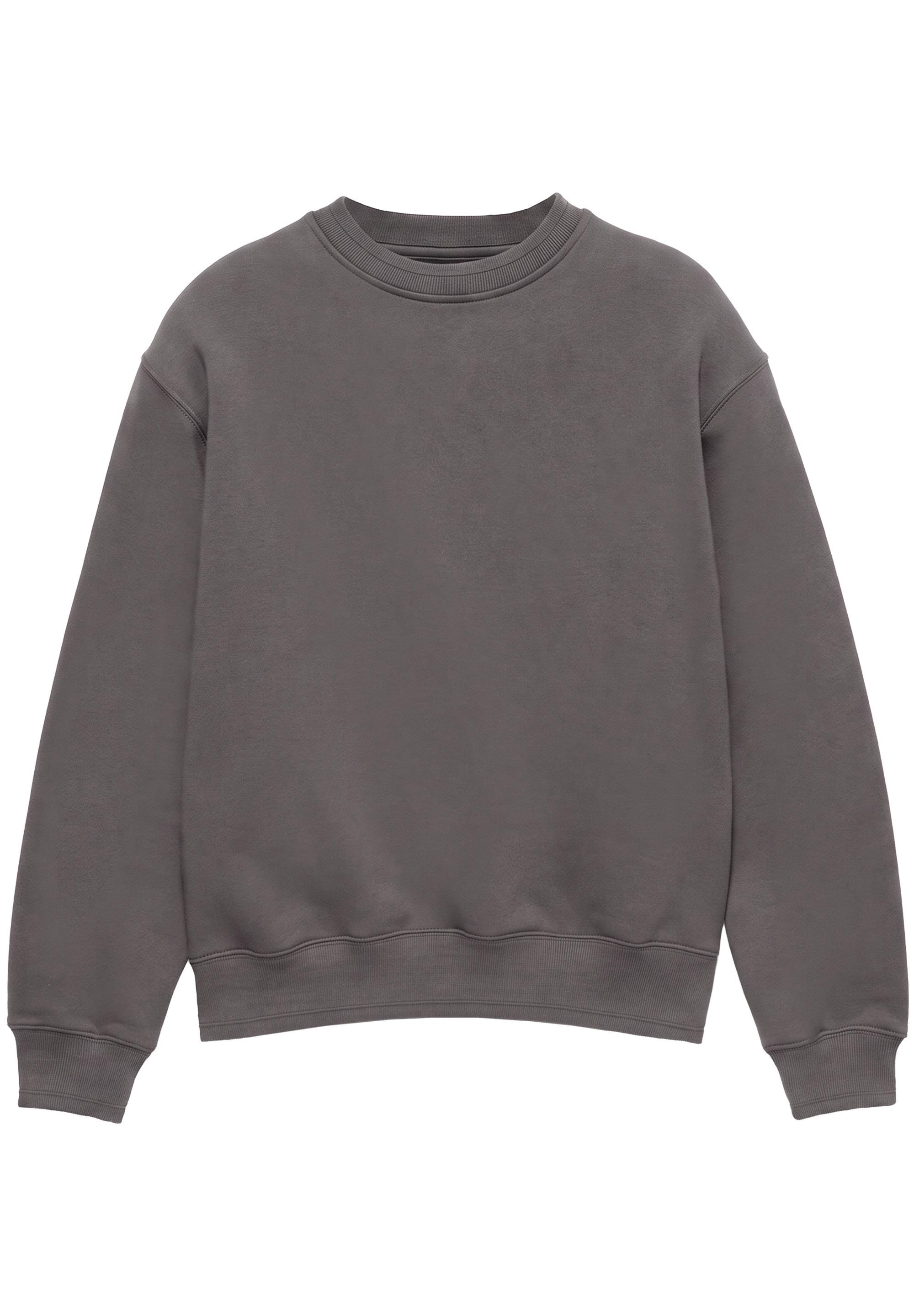 Relaxed fit round neck sweatshirt — Anthracite grey