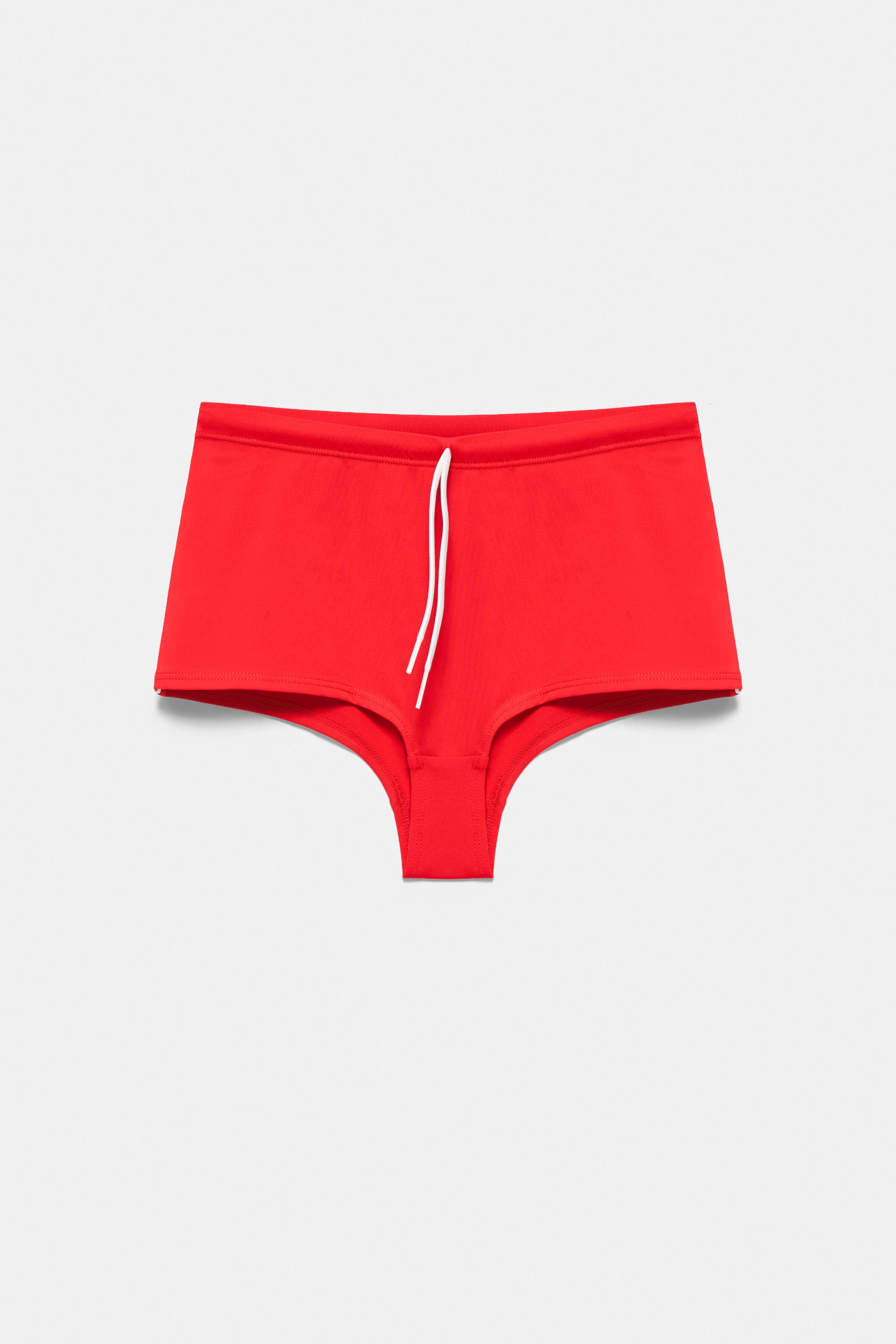 Red shorts bikini bottoms — Red