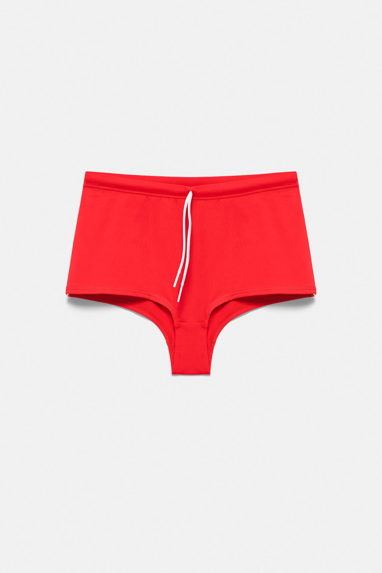 Red shorts bikini bottoms — Red