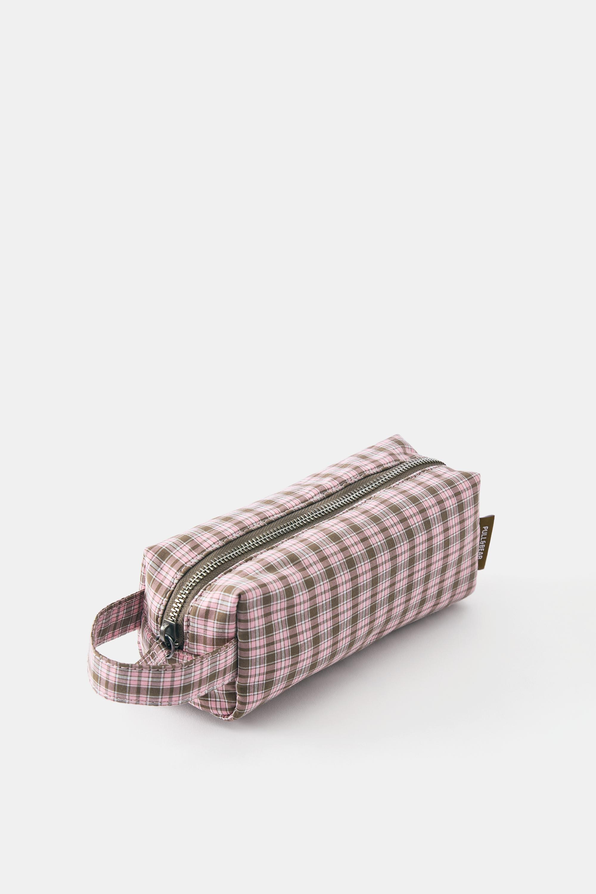 Check print case — Pink