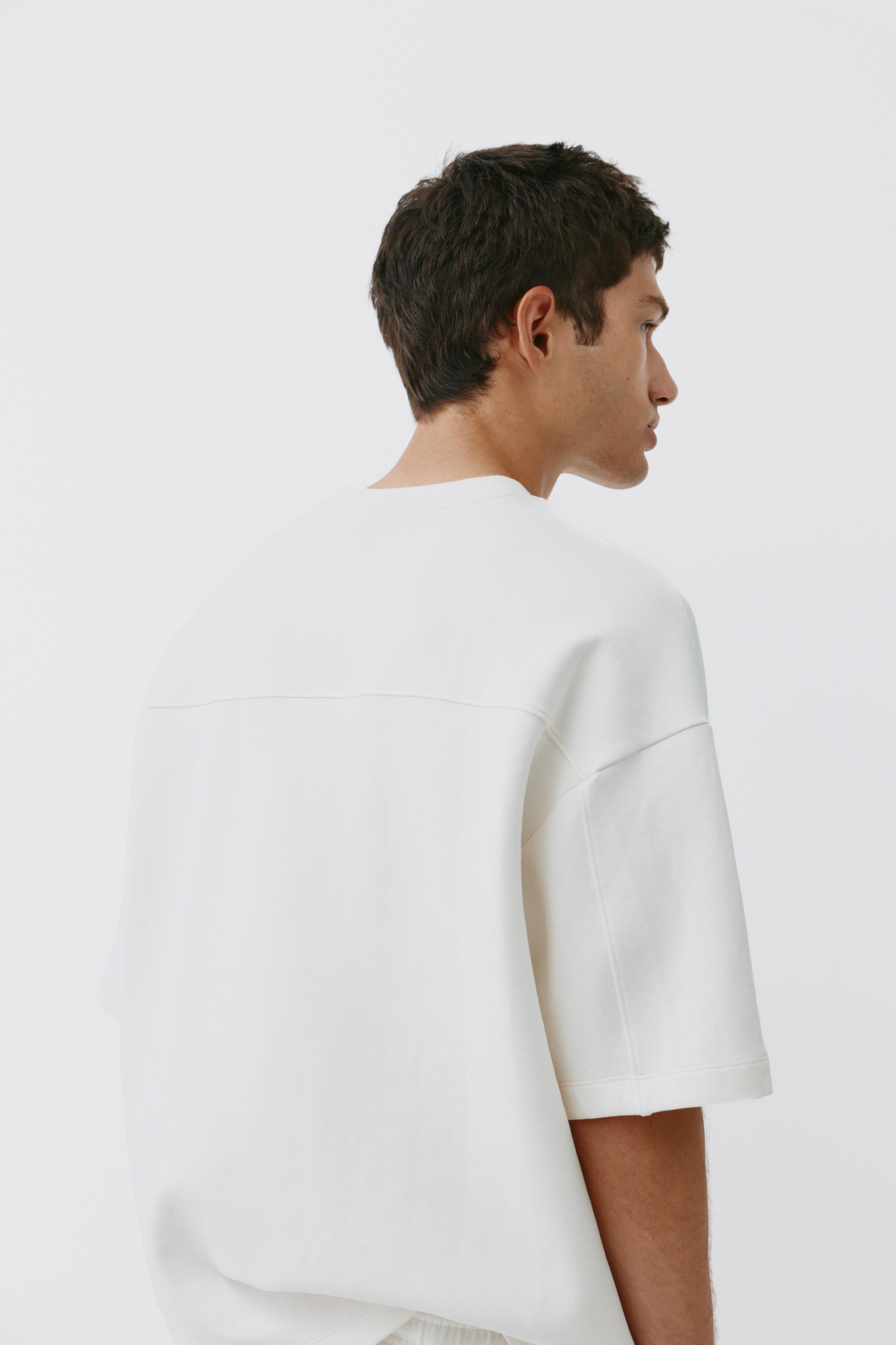 Interlock short sleeve sweatshirt — Off white