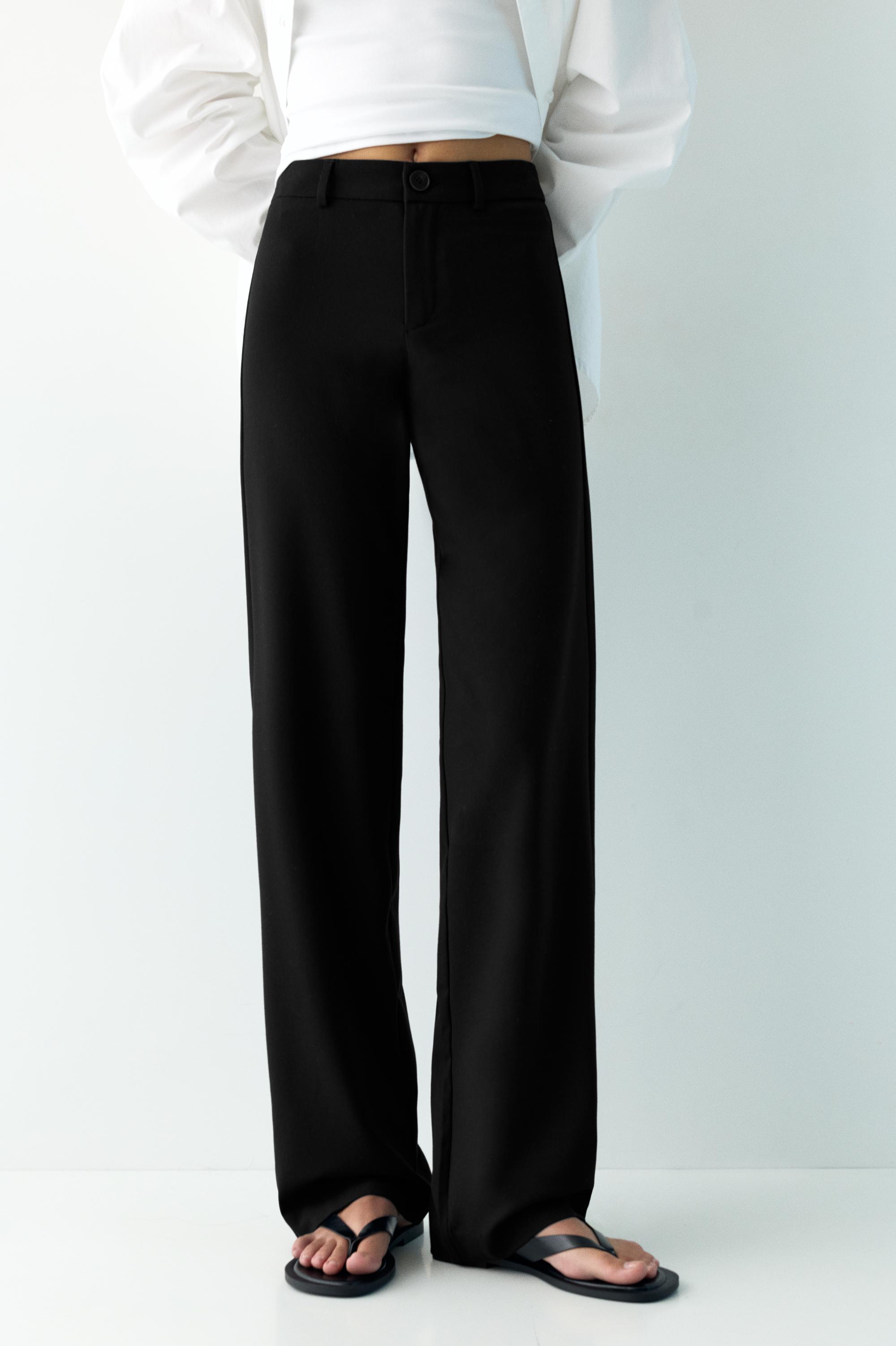 Uzun bol paça kumaş pantolon - Görsel 13