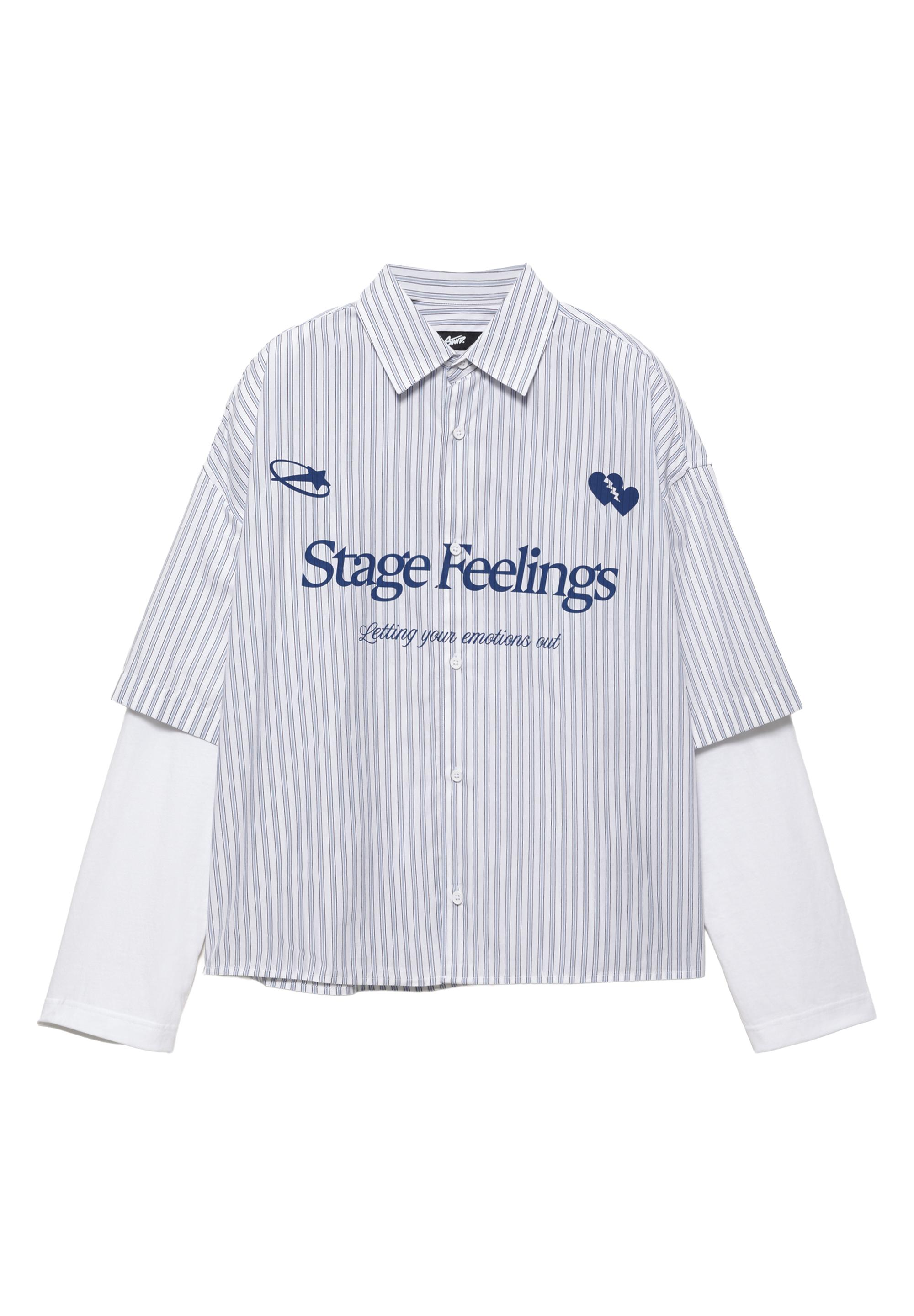 Çift kollu grafik detaylı gömlek - Görsel 12