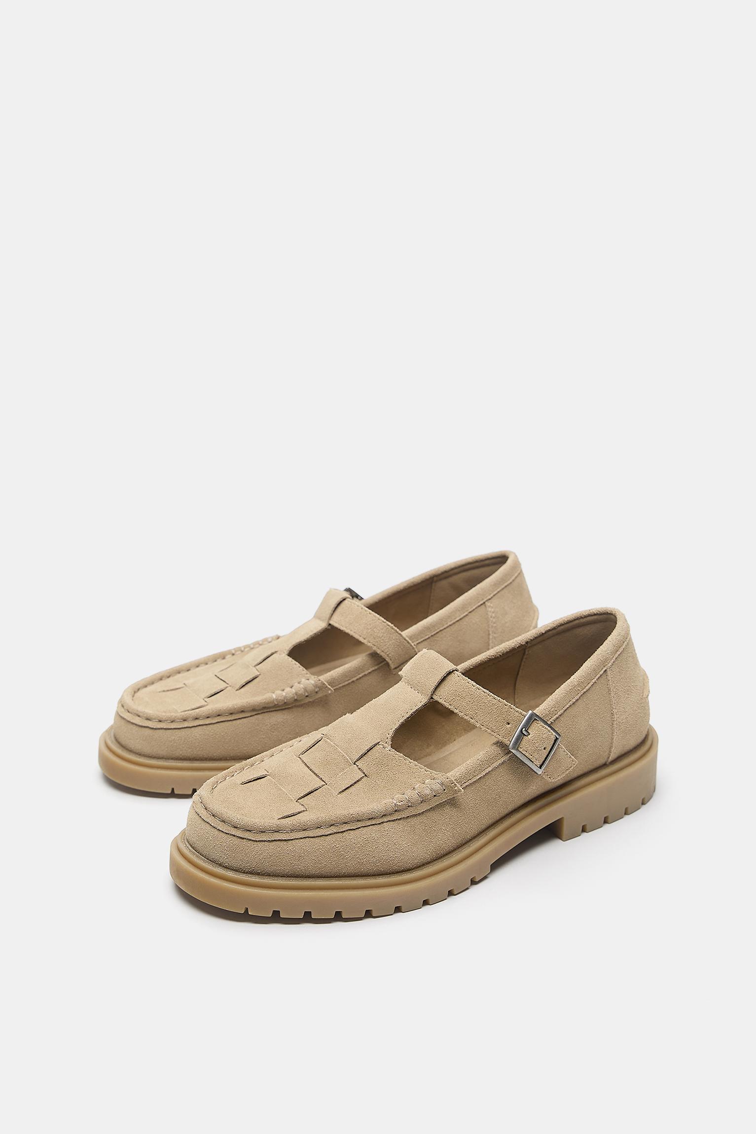 Deri detaylı tokalı ayakkabı - Görsel 18