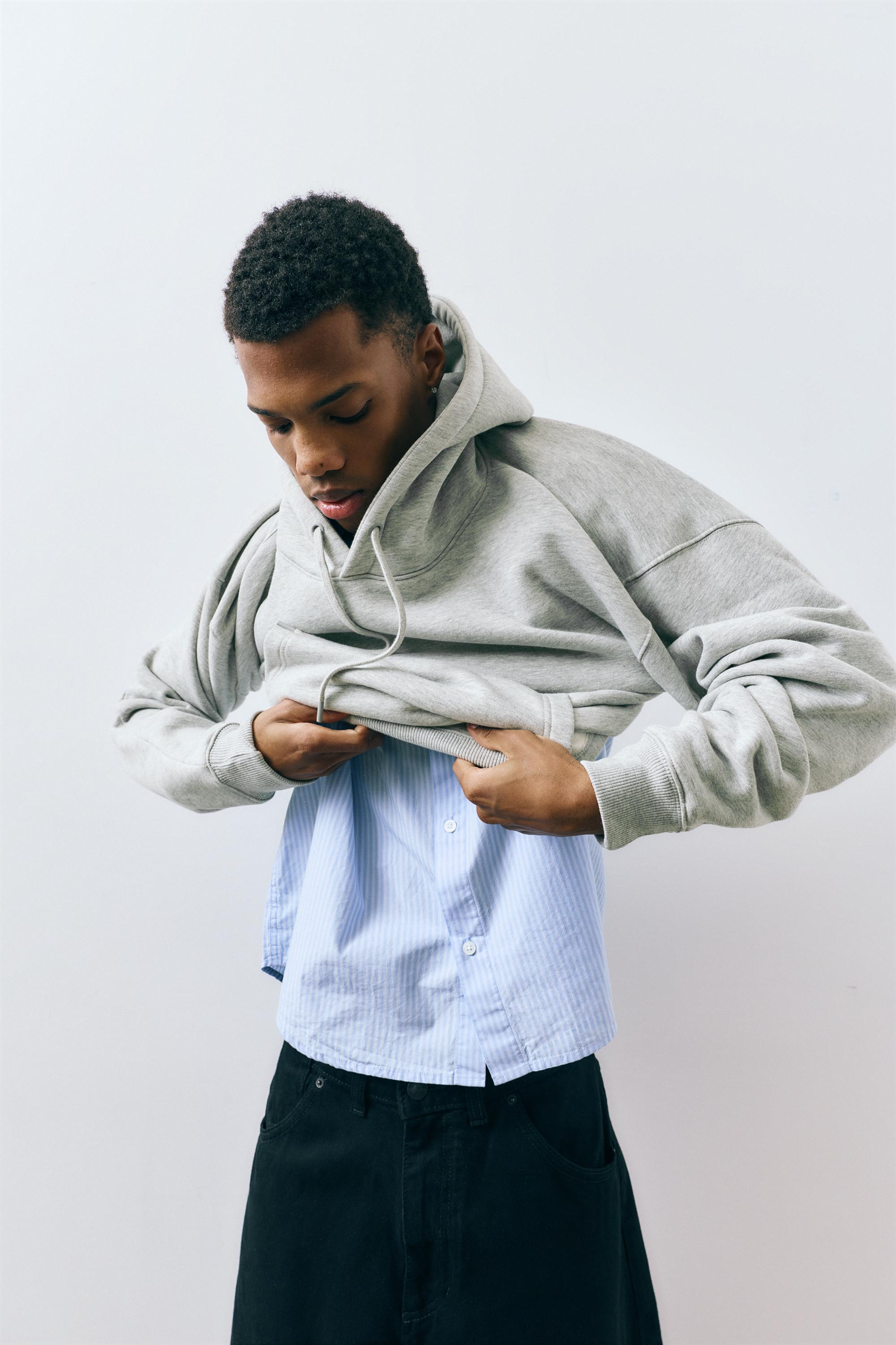 Basic kapüşonlu sweatshirt - Görsel 63