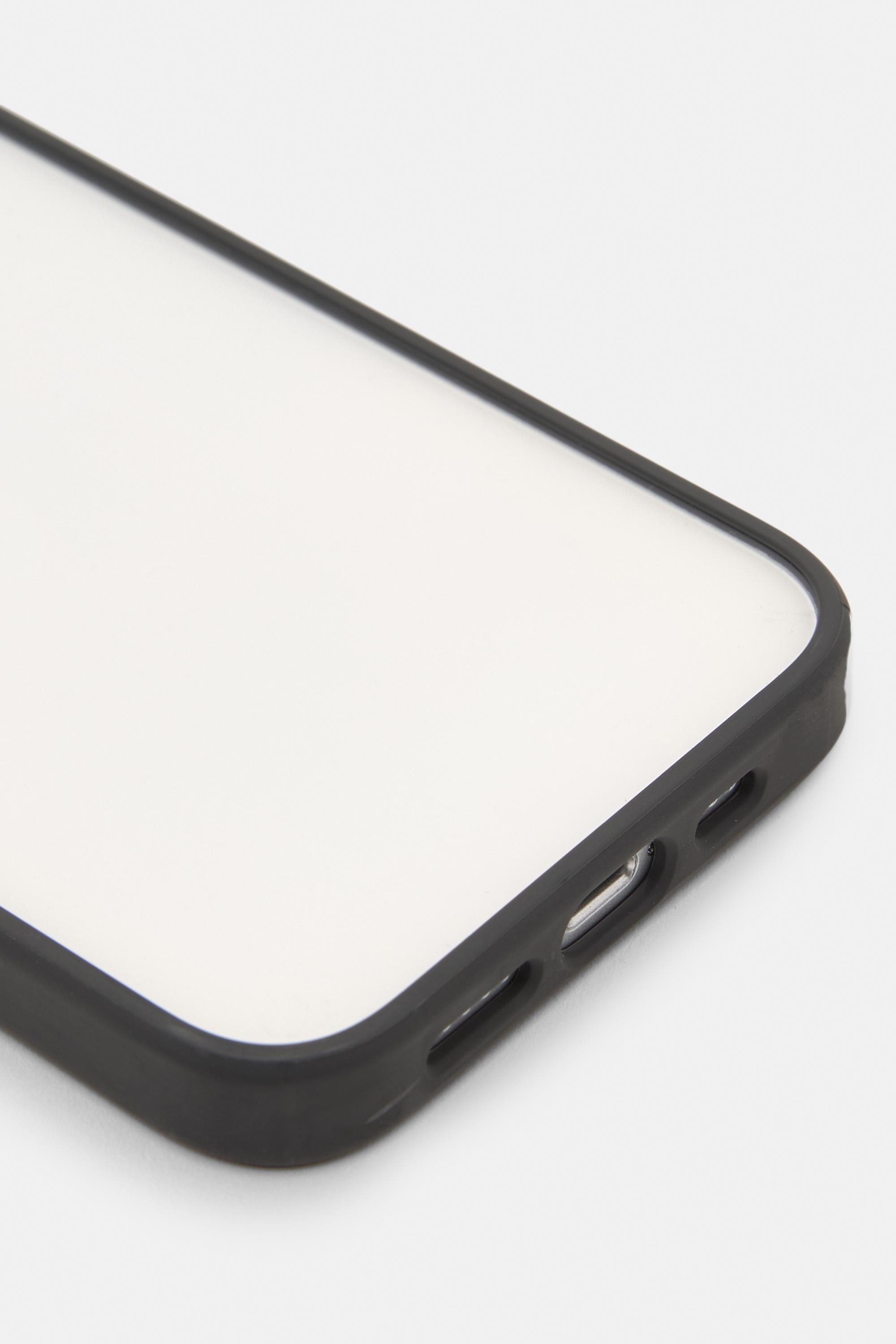 Transparent iPhone case with contrast — Black