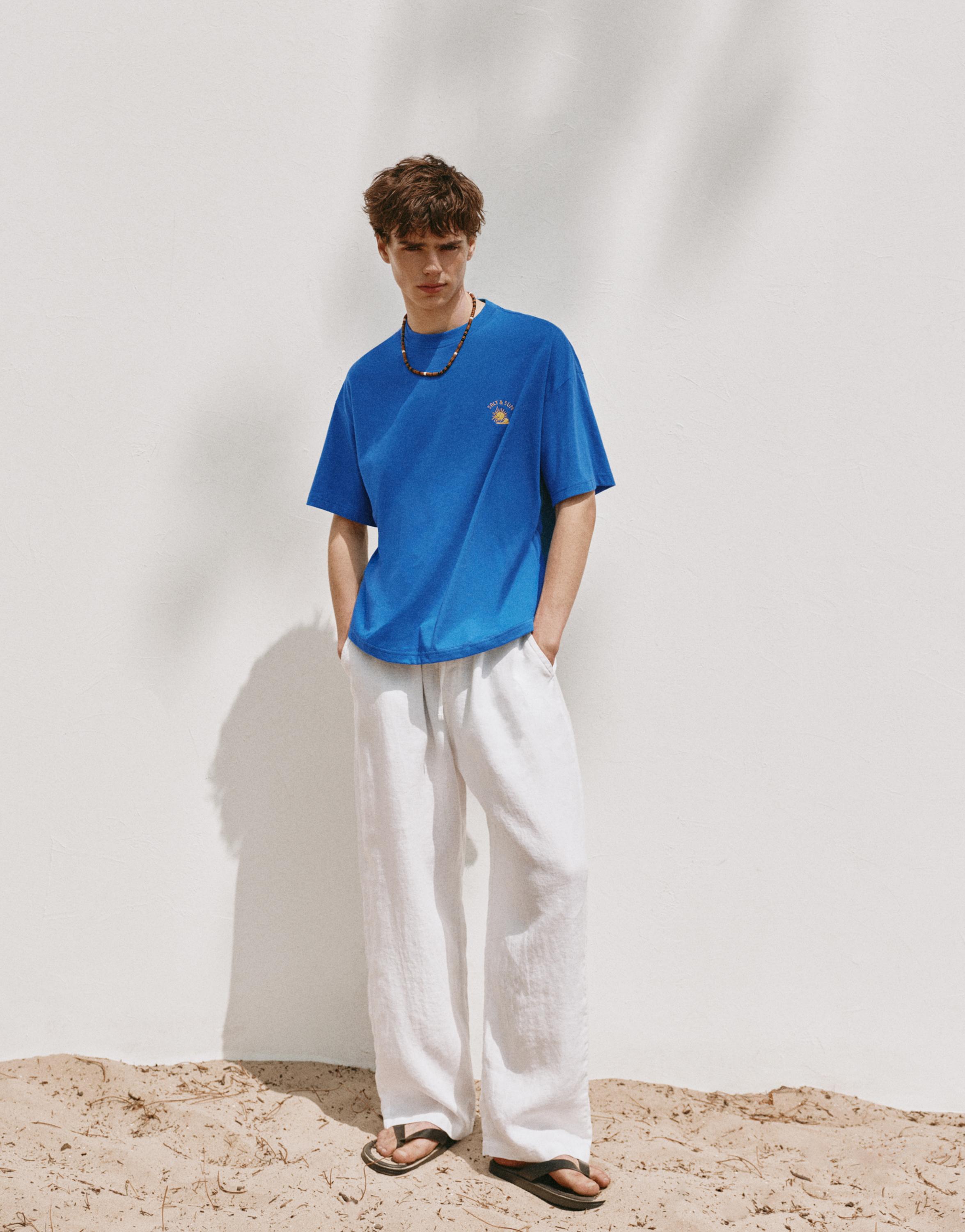 Ibiza Salt & Sun boxy T-shirt — Deep blue