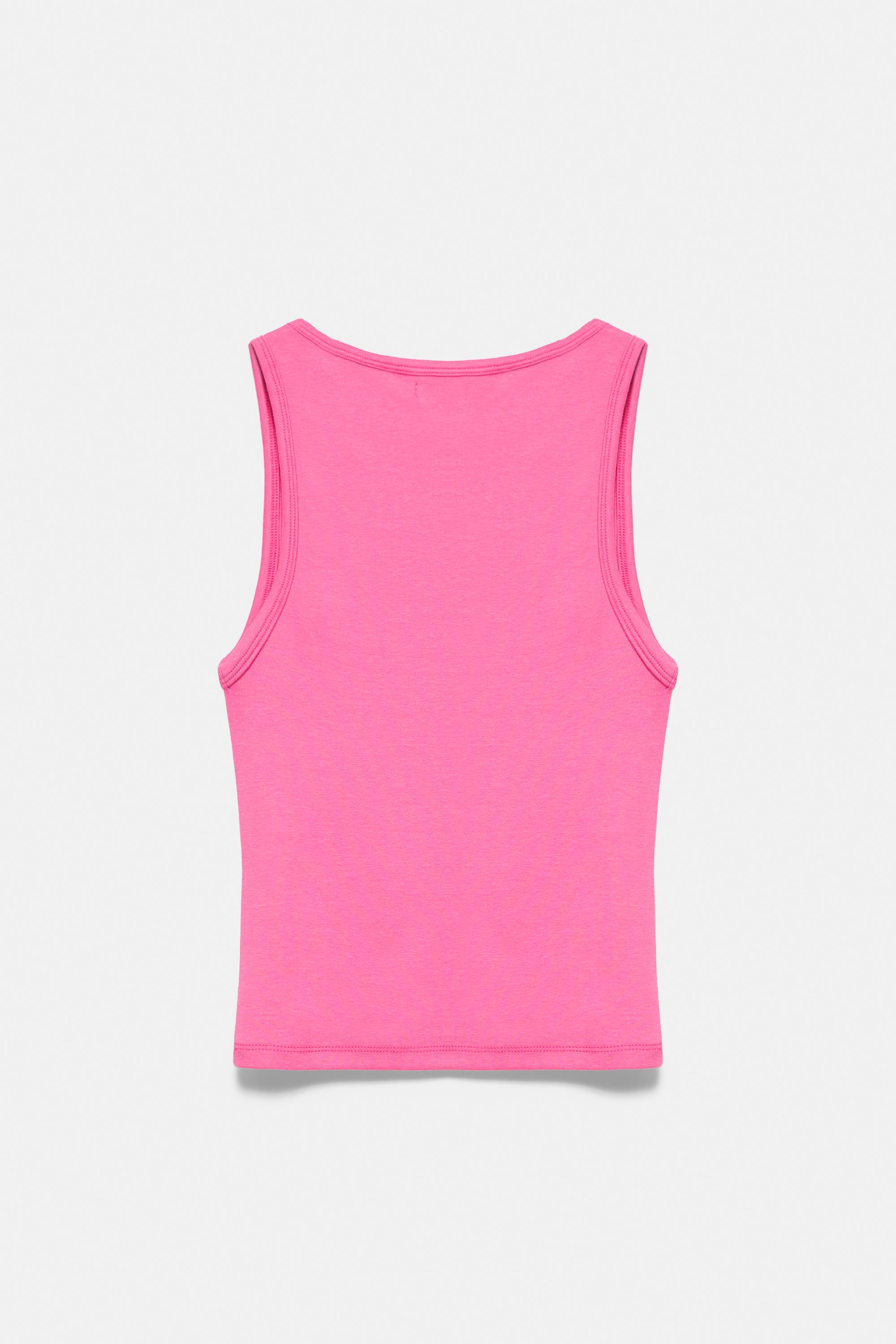 Pink graphic tank top — Pink