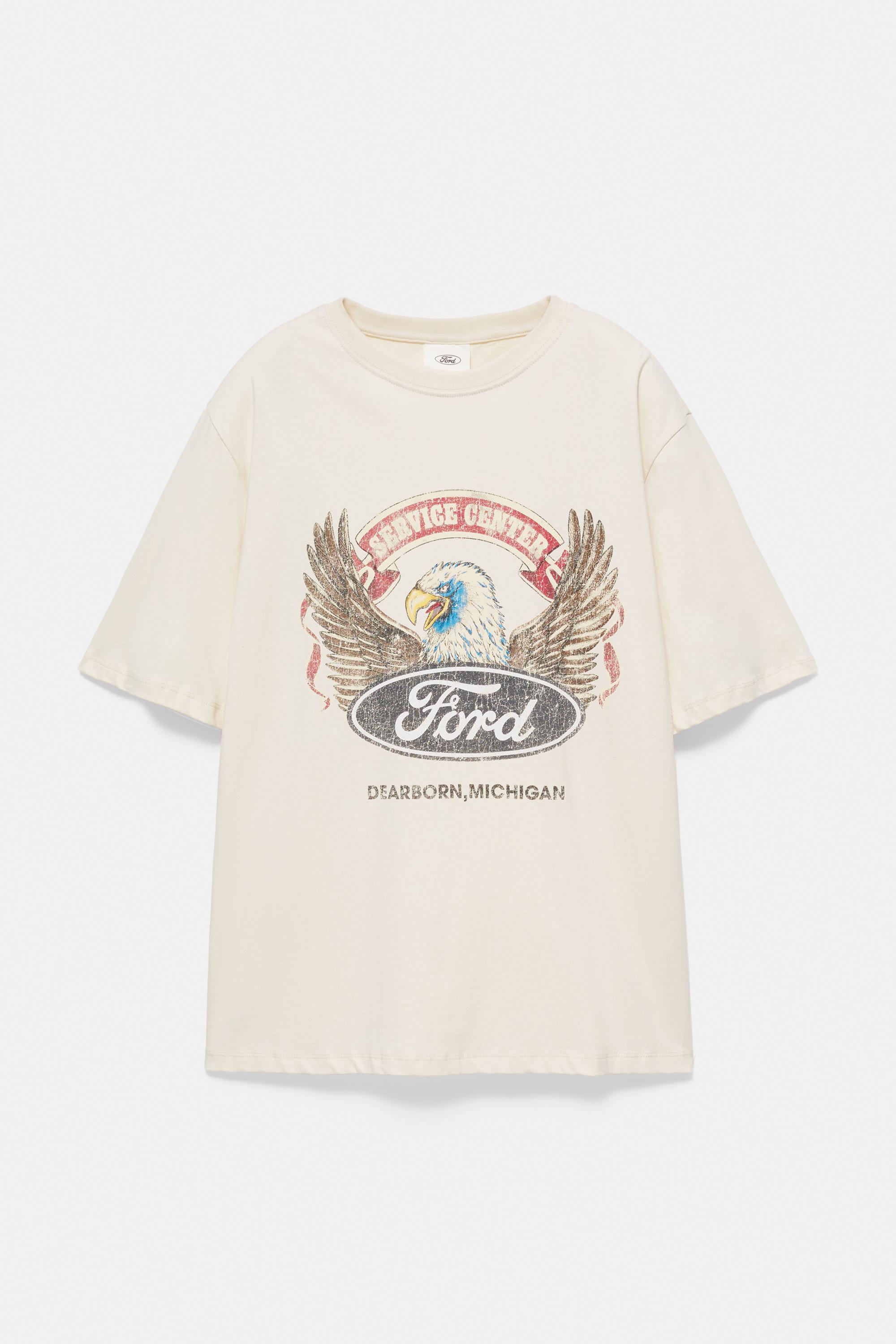 Pull&Bear Ford kısa kollu Tişört görsel 5