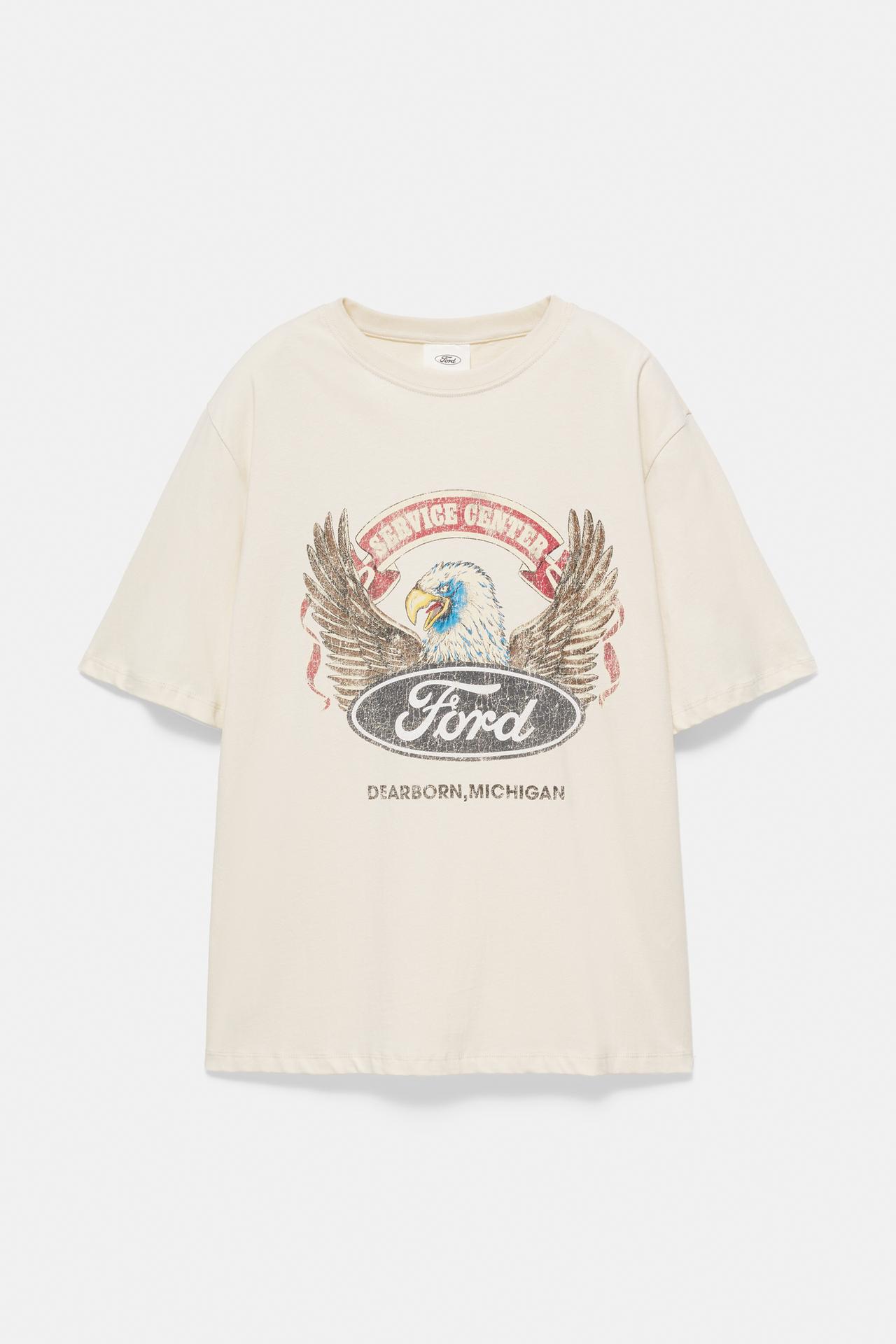 Ford short sleeve T-shirt — Ecru