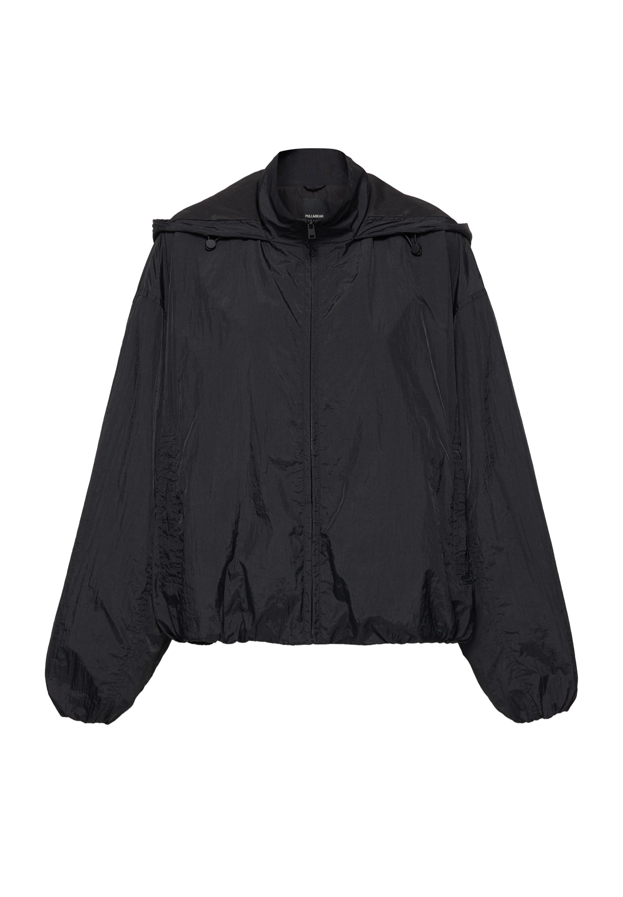 Lightweight hooded jacket — Black
