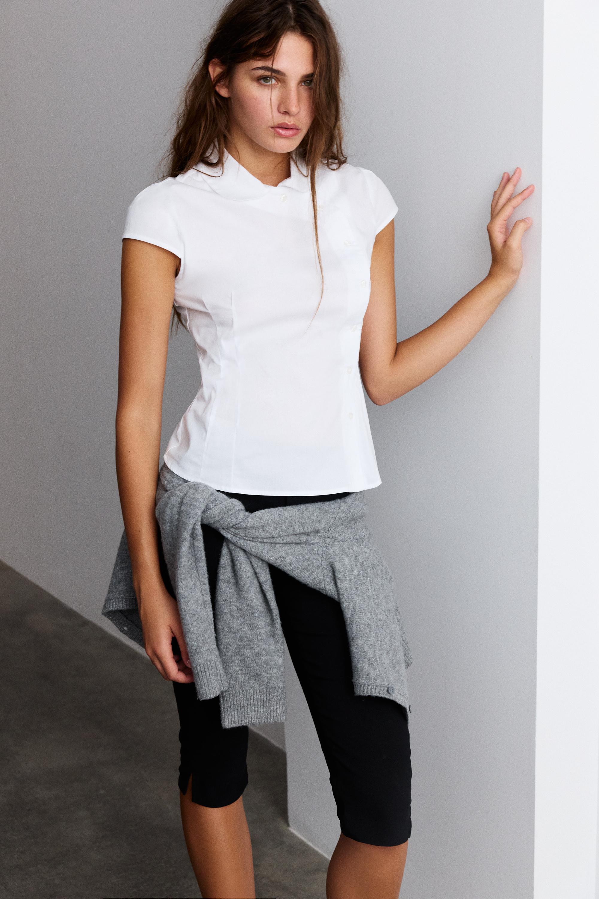 Chemise Blanche Col Claudine