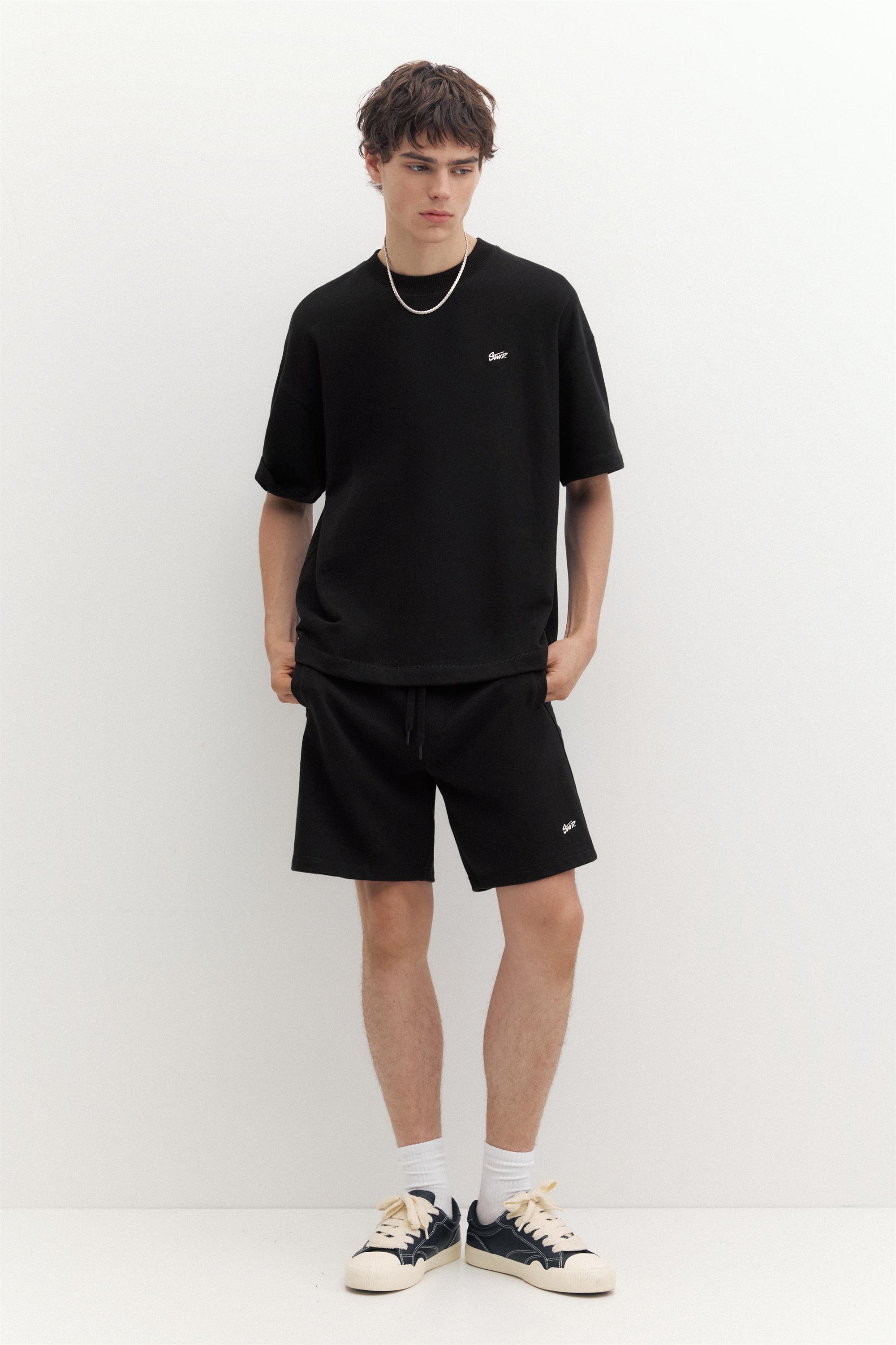 STWD jogger Bermuda shorts — Black