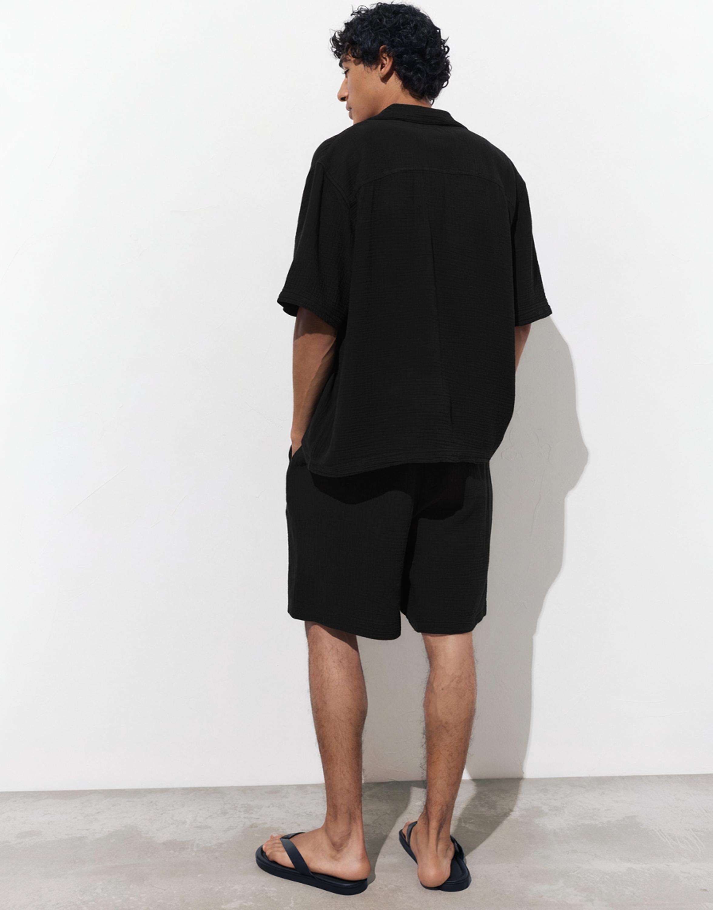 Bermuda sweat shorts — Black
