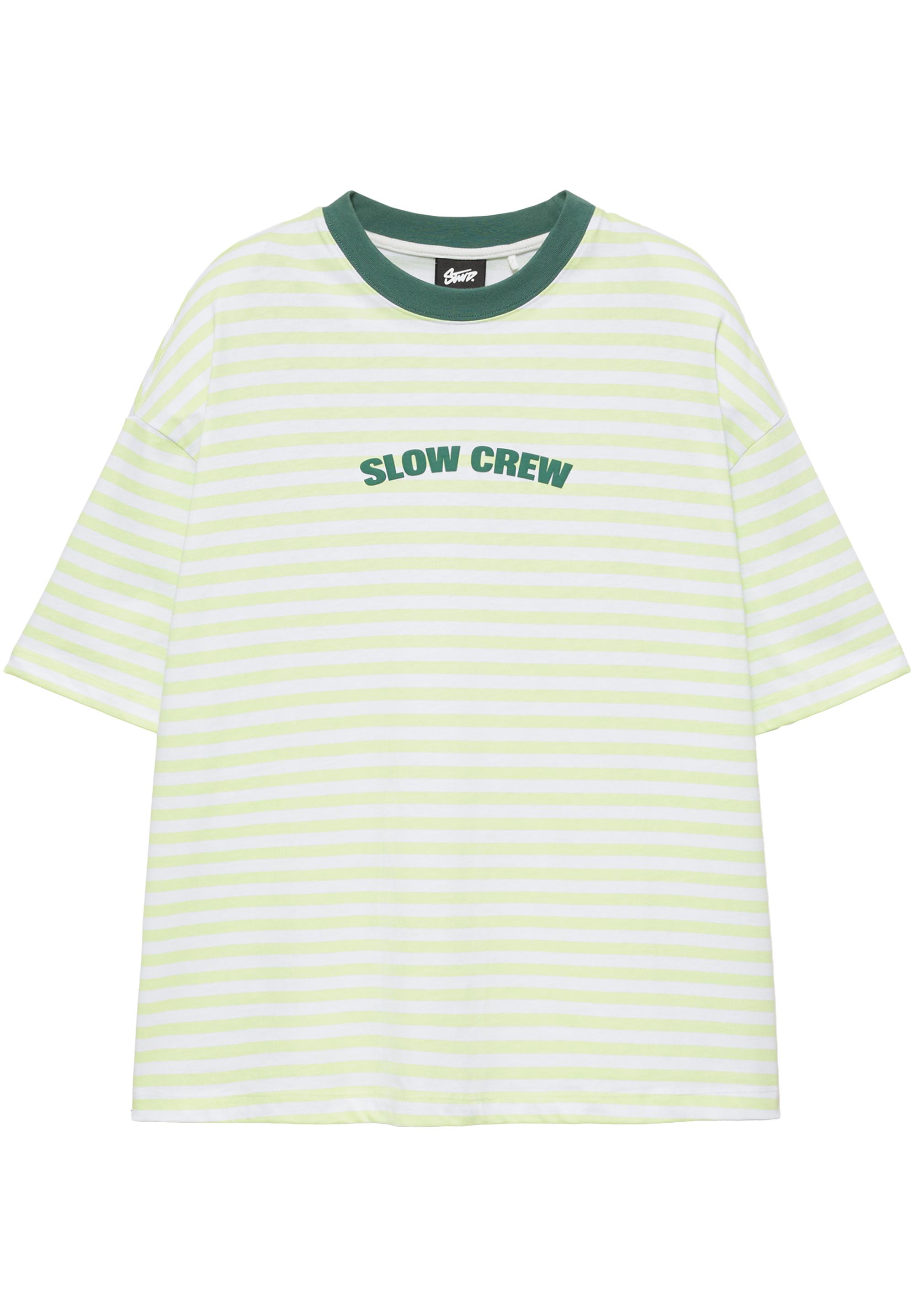 STWD boxy striped T-shirt — Green
