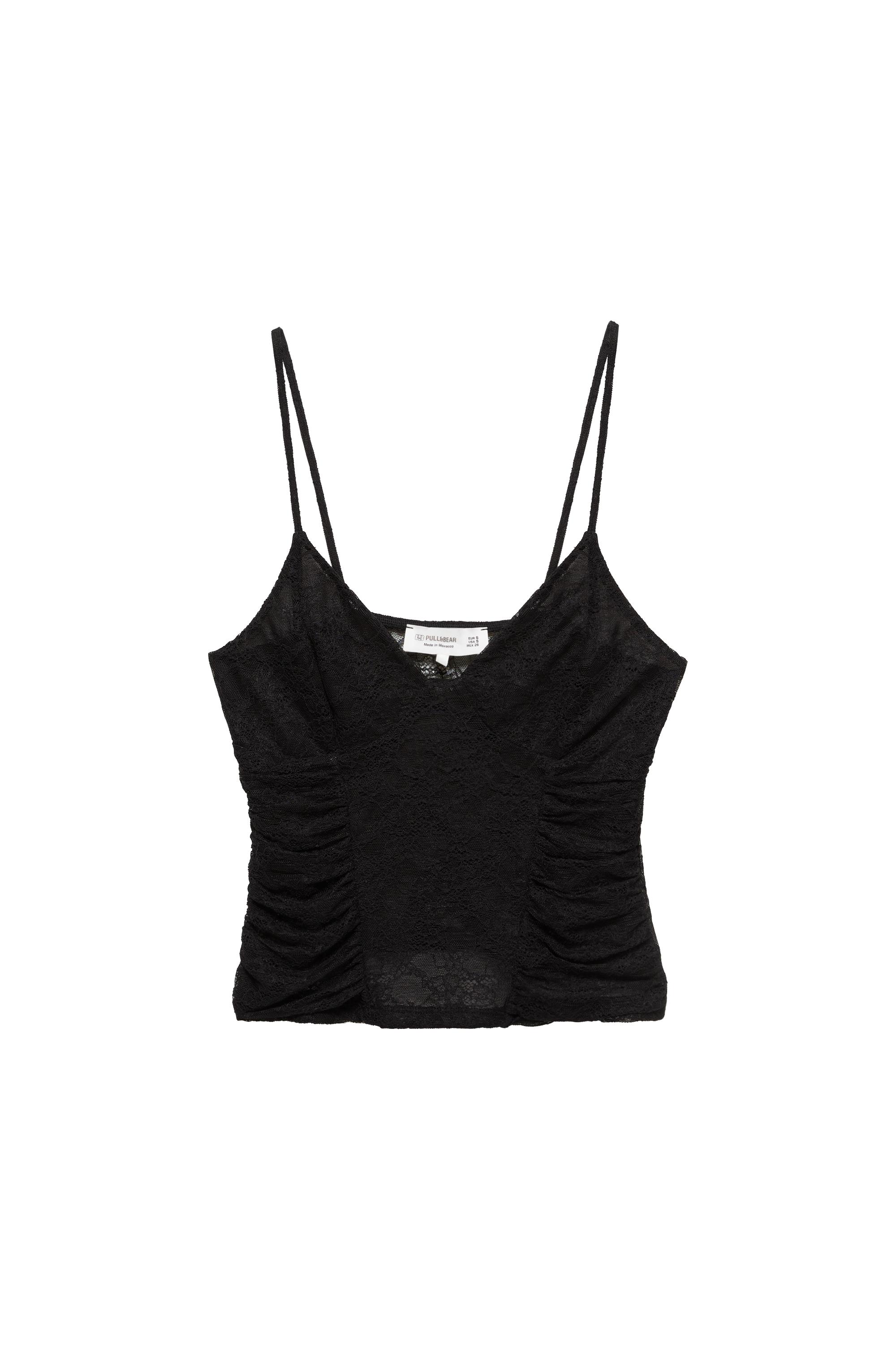 Pull&Bear Dantelli korse tarzı top