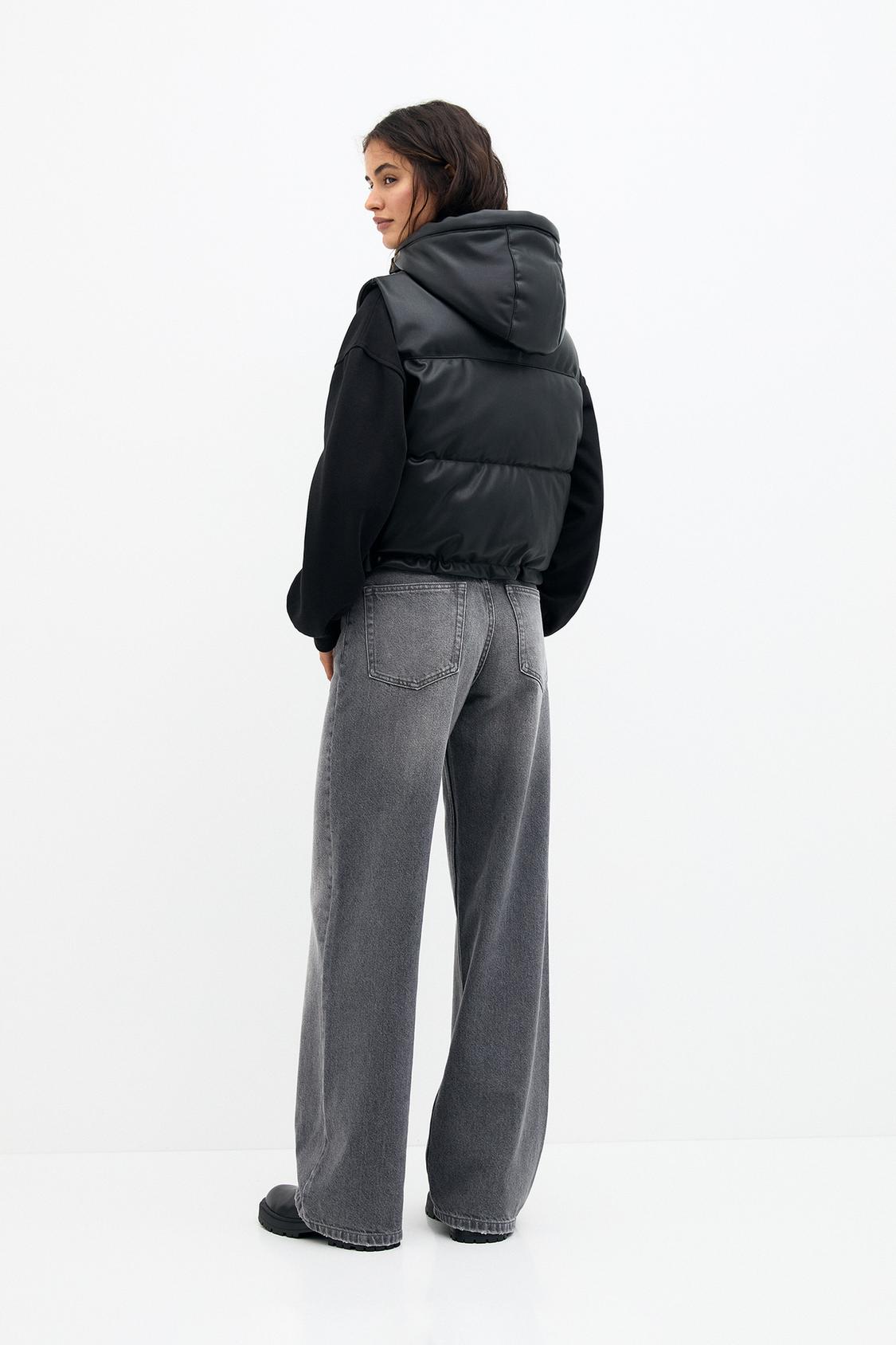 Chaleco Acolchado Pull And Bear Trajes Chaleco Negro Mujer Pull