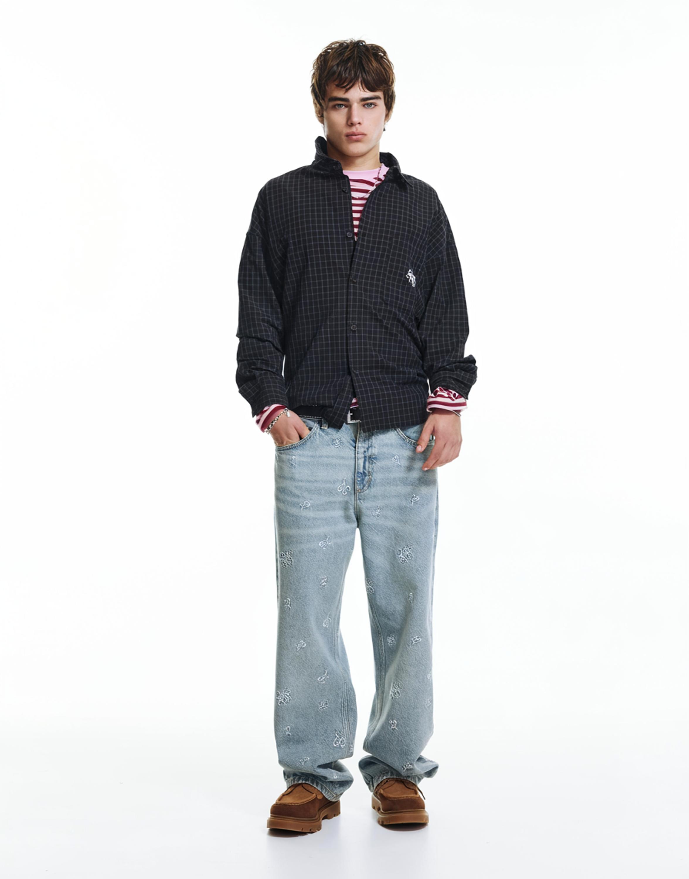 STWD Nakışlı Baggy Jean - Görsel 20