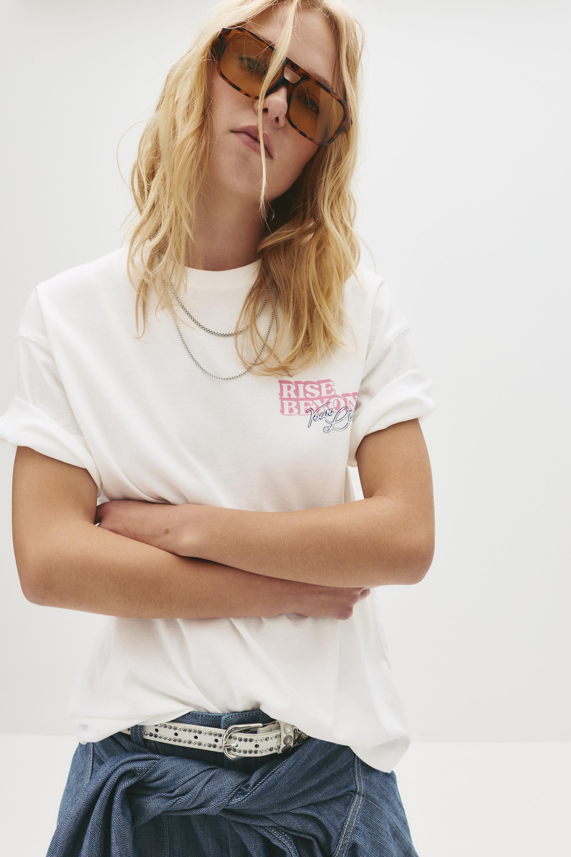 T-Shirt Mit Herz-Print