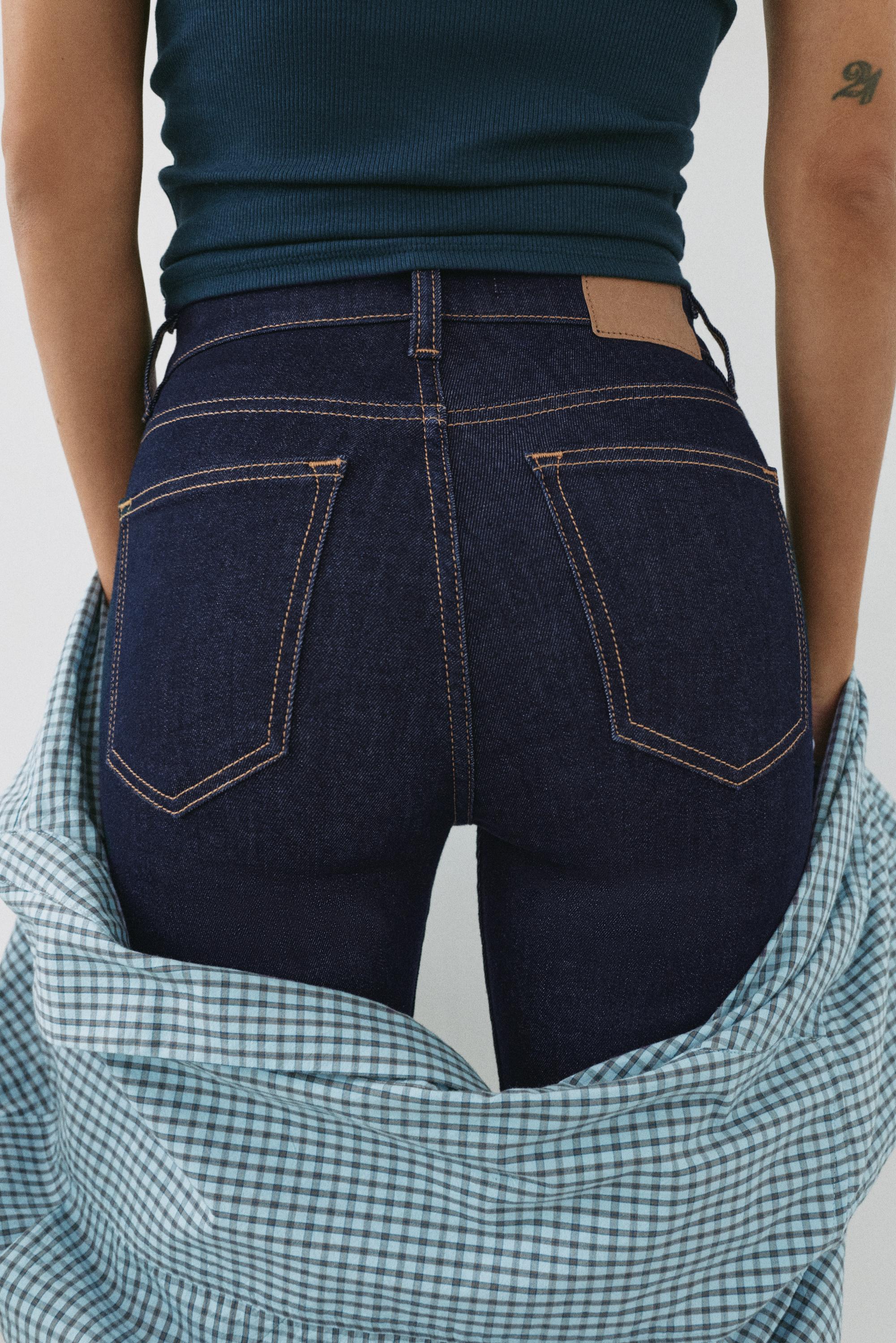 High-waist skinny jeans — Navy